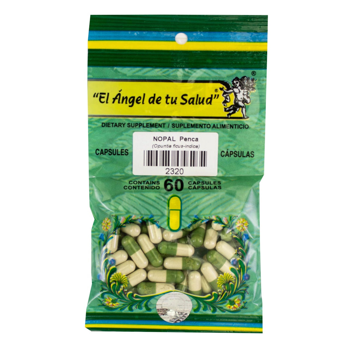 NOPAL Penca ™ Cápsula dura bolsa verde 60