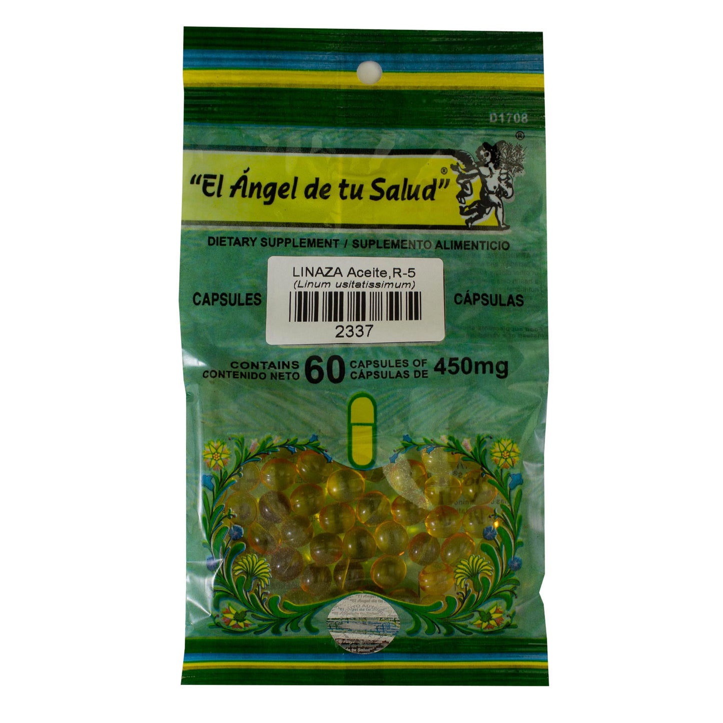 LINAZA Semilla Aceite ™ Cápsula blanda bolsa verde 60