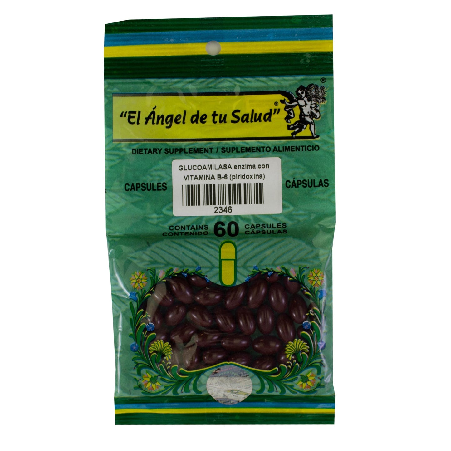 GLUCOAMILASA con MULTIVITAMINICO ™ Cápsula blanda bolsa verde 60