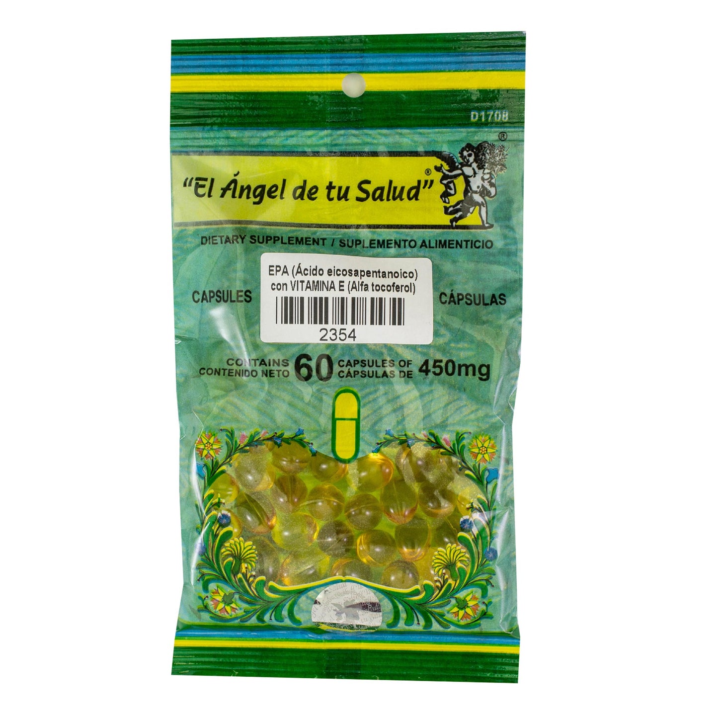 EPA con VITAMINA E ™ Cápsula blanda bolsa verde 60