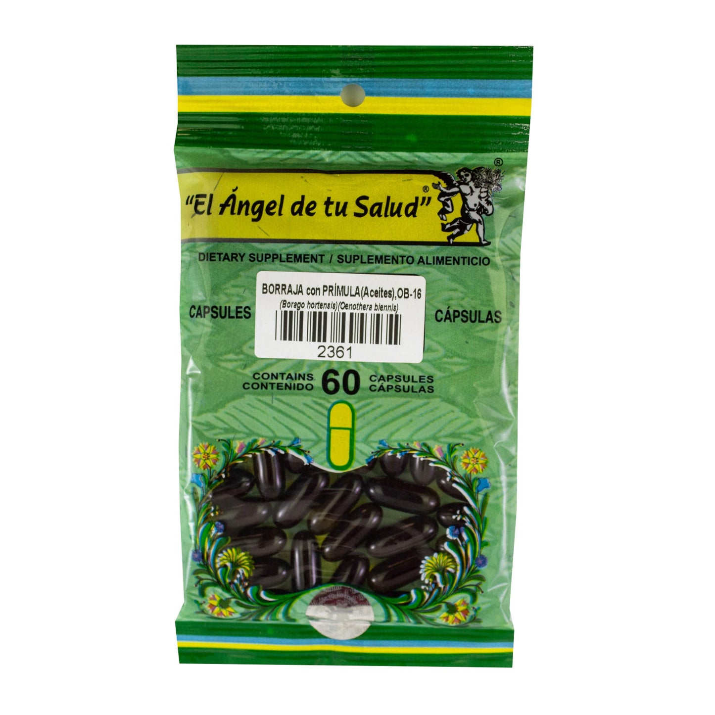 BORRAJA con PRÍMULA ™ Cápsula blanda bolsa verde 60