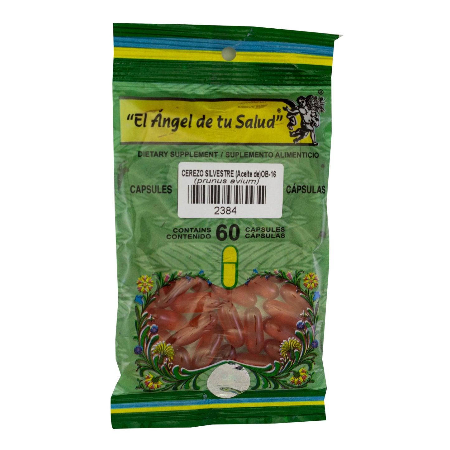 CEREZO SILVESTRE ™ Cápsula blanda bolsa verde 60