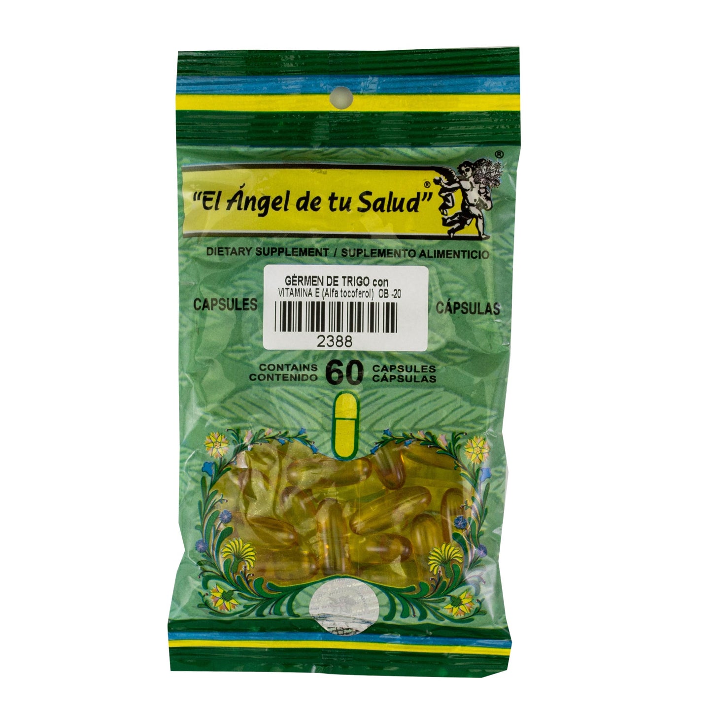 GÉRMEN DE TRIGO con VITAMINA E ™ Cápsula blanda bolsa verde 60 ADULTOS