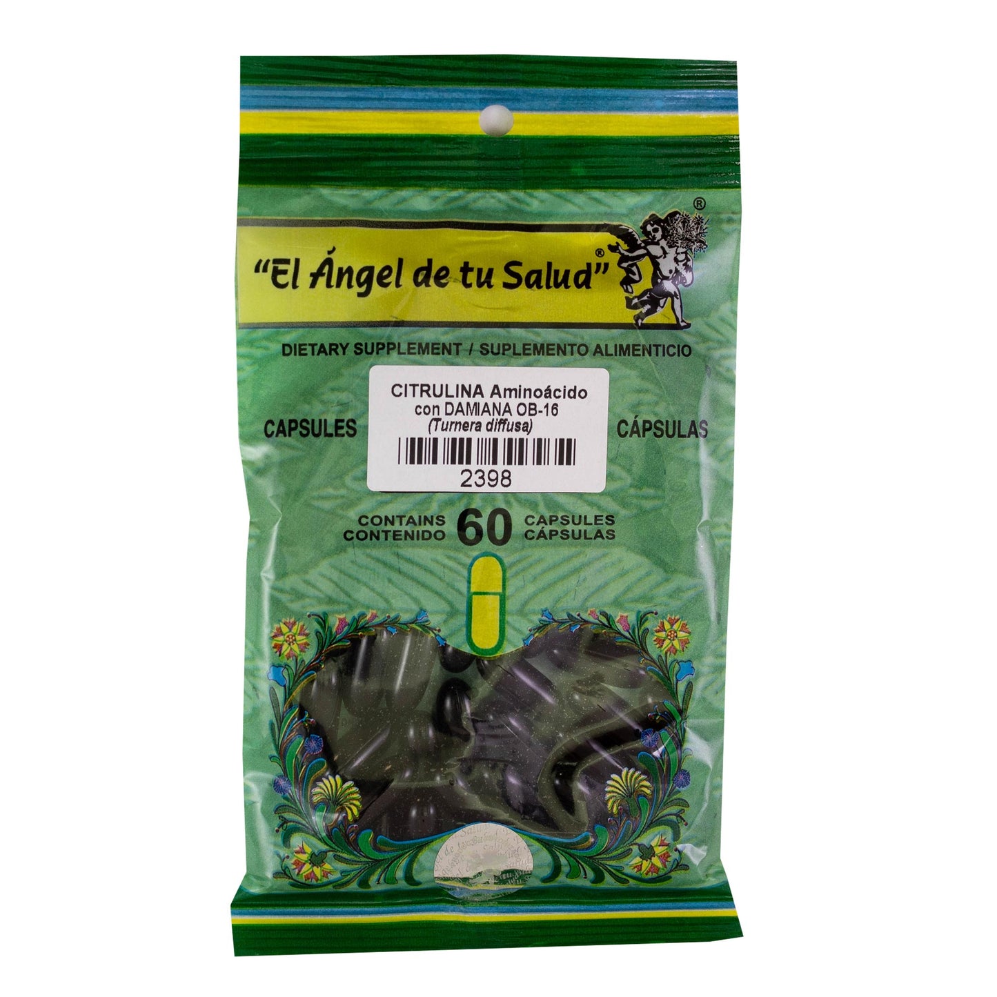 DAMIANA DE CALIFORNIA con CITRULINA ™ Cápsula blanda bolsa verde 60