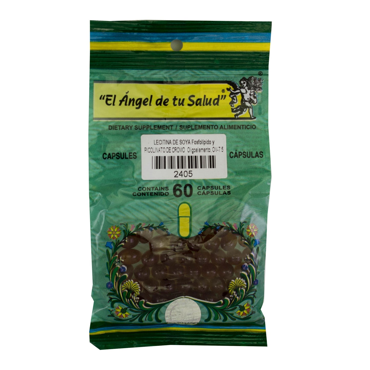 LECITINA DE SOYA Y PICOLINATO ™ Cápsula blanda bolsa verde 60