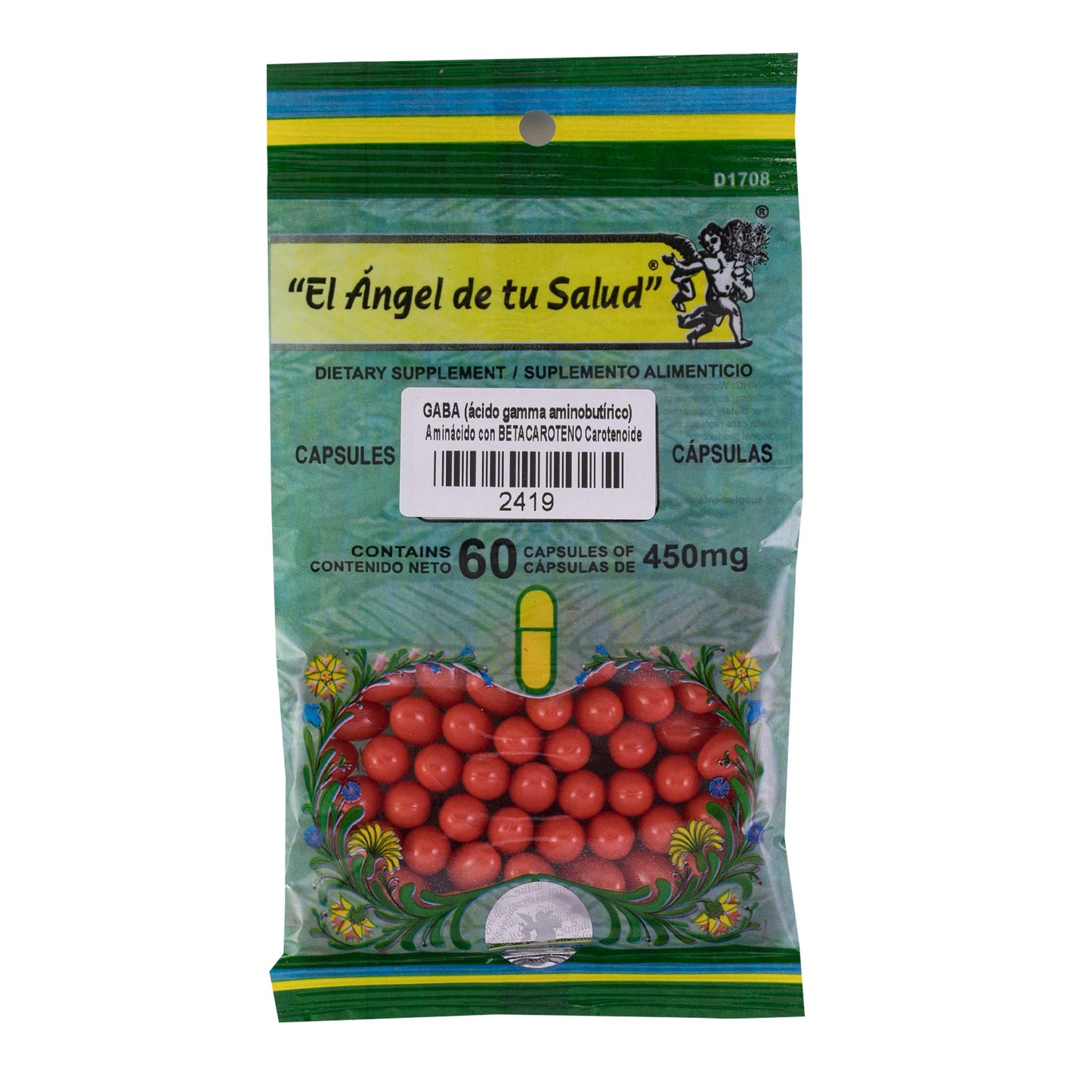 GABA con BETACAROTENO ™ Cápsula blanda bolsa verde 60