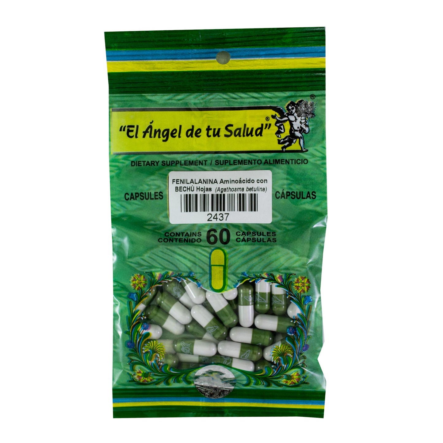 BECHÚ hojas con FENILALANINA ™ Cápsula dura bolsa verde 60