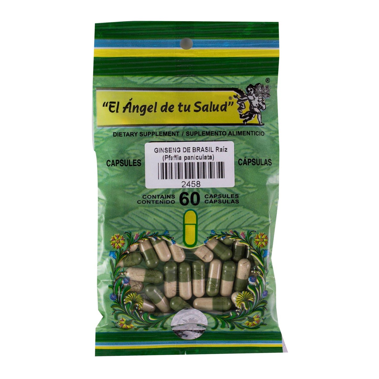 GINSENG DE BRASIL raíz ™ Cápsula dura bolsa verde 60u