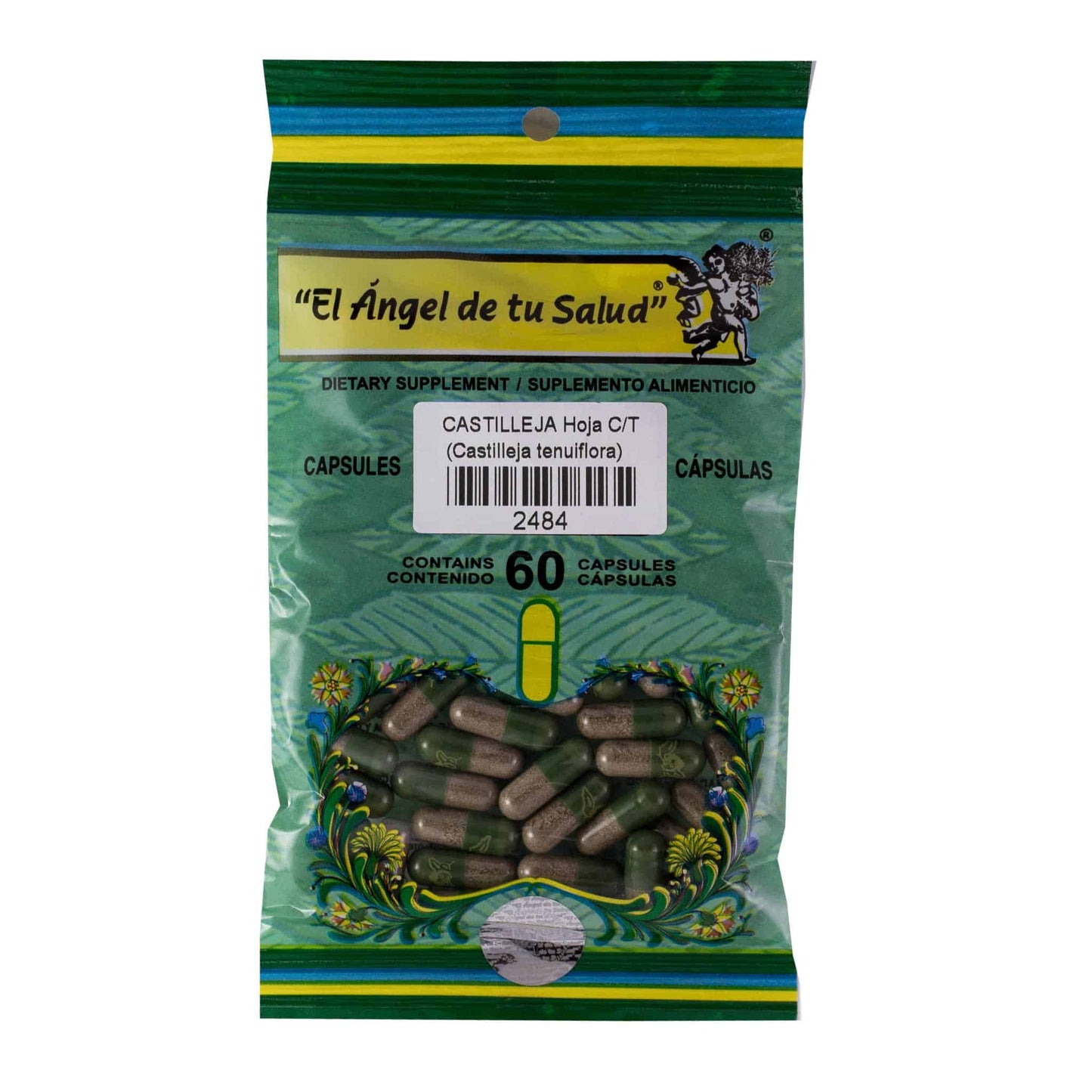 CASTILLEJA hojas con tallo ™ Cápsula dura bolsa verde 60