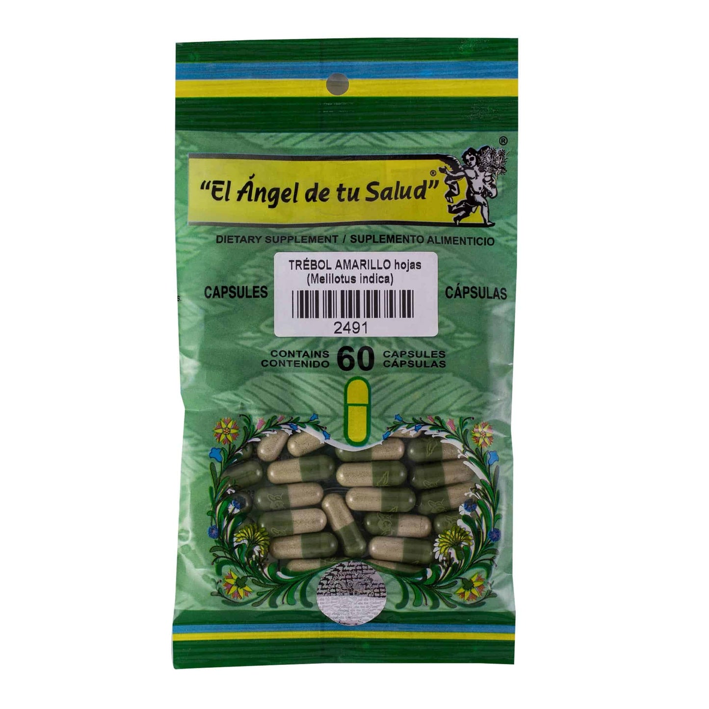 TRÉBOL AMARILLO hojas ™ Cápsula dura bolsa verde 60