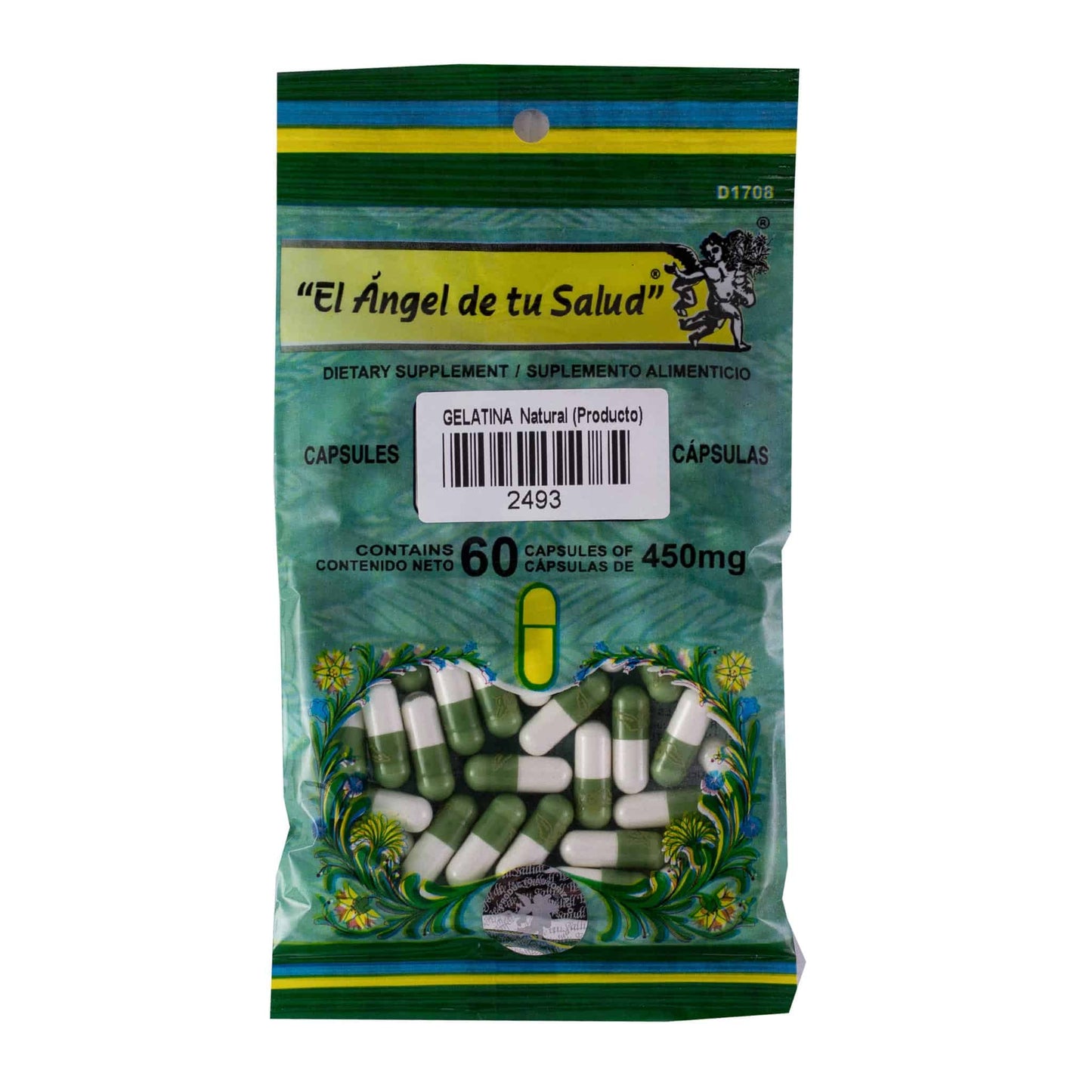 GELATINA Natural PROGELA ™ Cápsula dura bolsa verde 60u