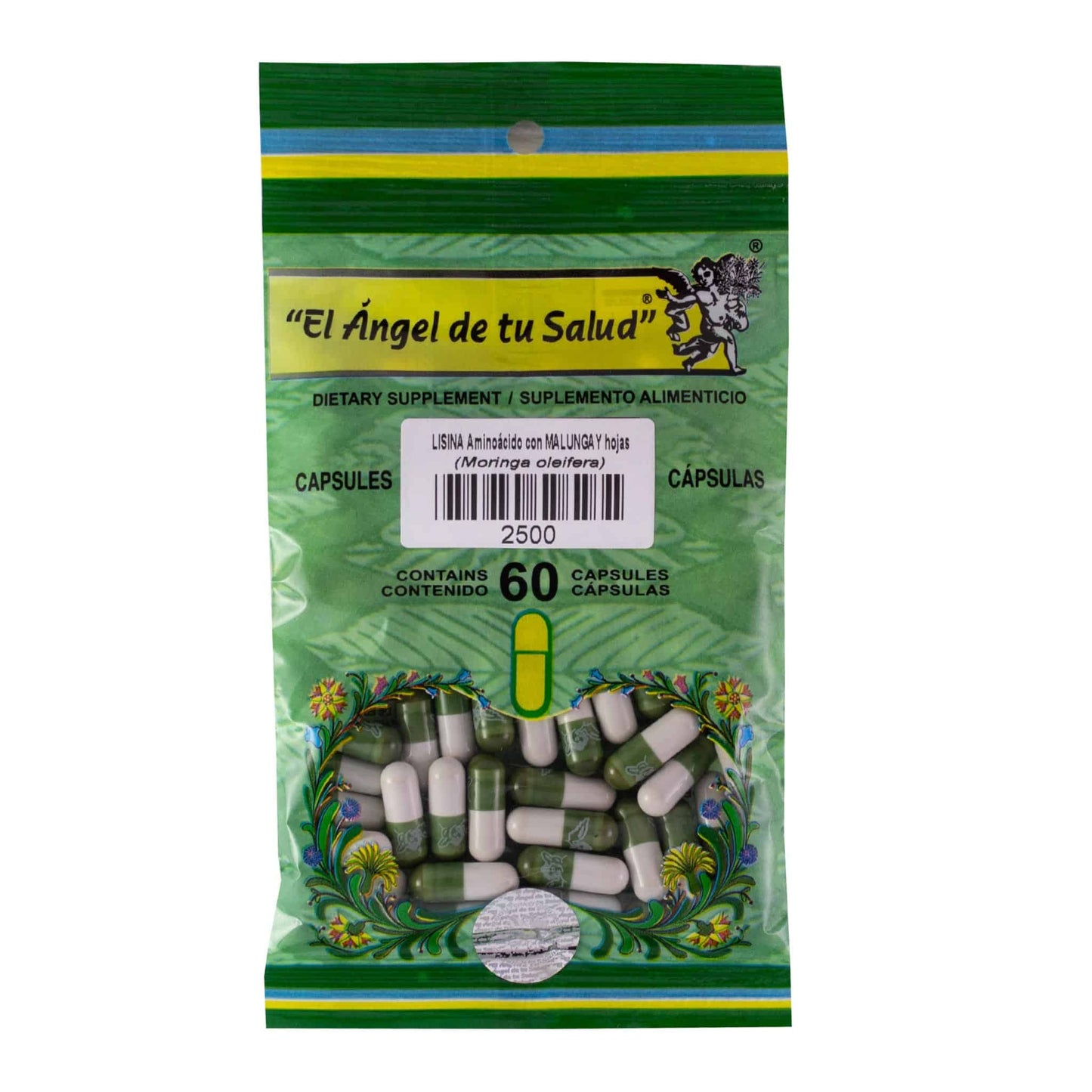 MALUNGGAY hojas con LISINA ™ Cápsula dura bolsa verde 60