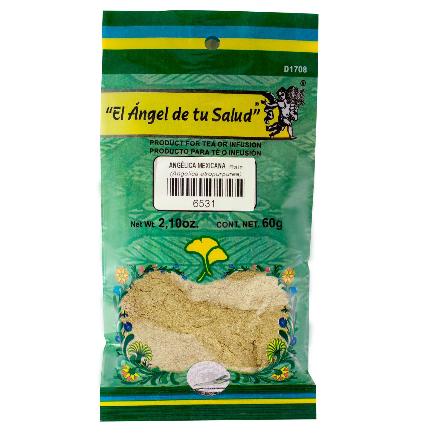 ANGÉLICA MEXICANA raíz ™ Polvo bolsa verde 60g