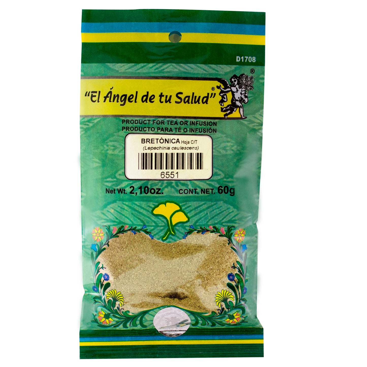 BRETÓNICA hojas con tallo ™ Polvo bolsa verde 60g