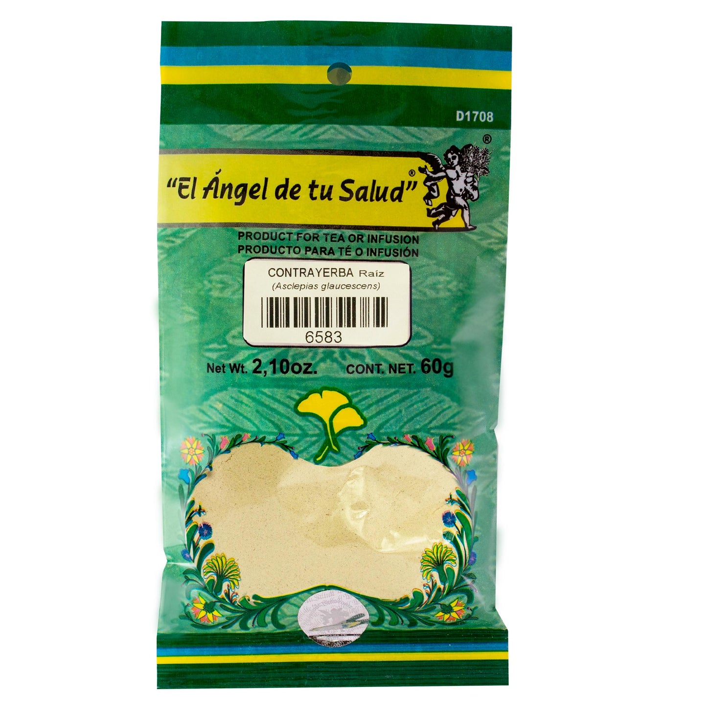 CONTRAYERBA raíz ™ Polvo bolsa verde 60g