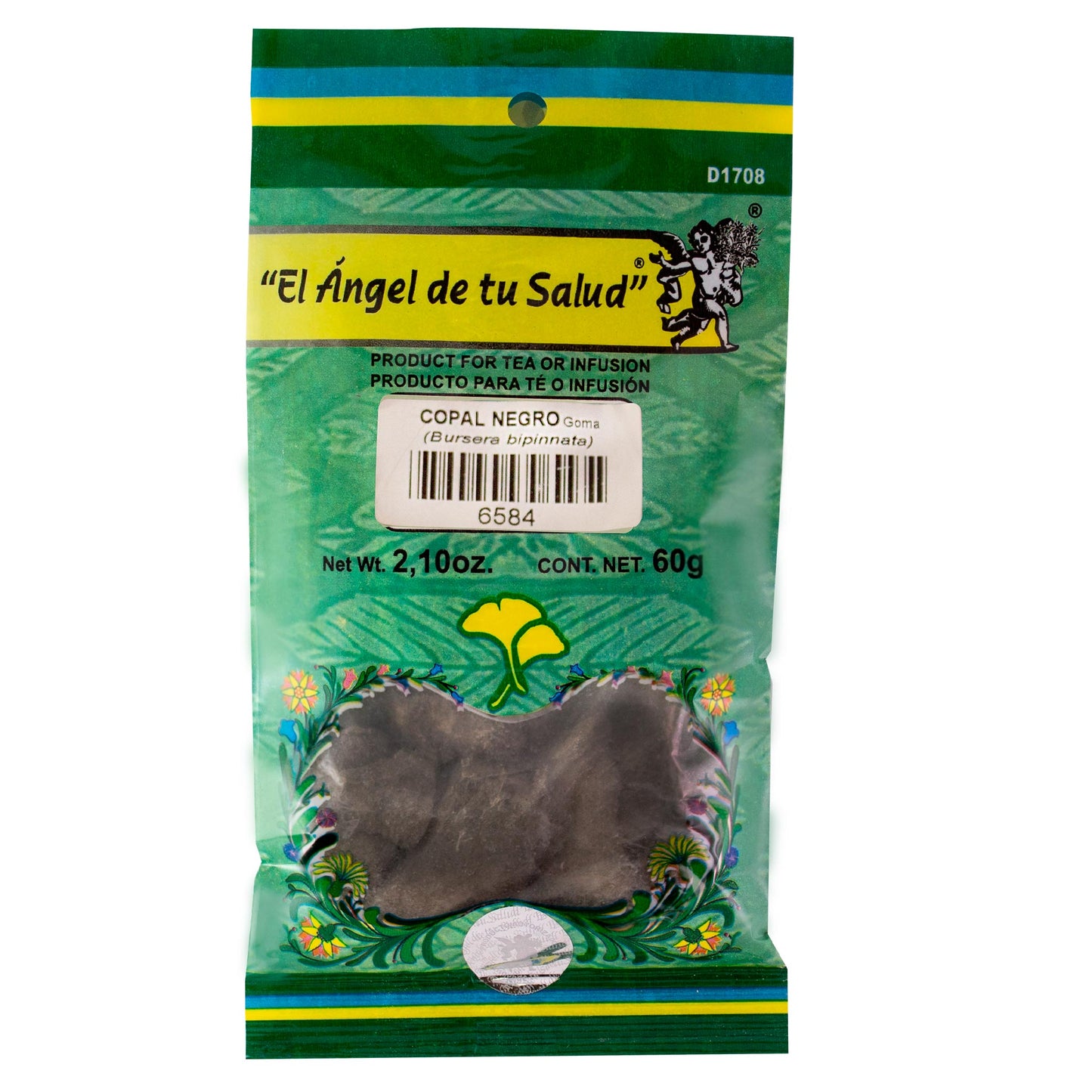 COPAL NEGRO Goma ™ Polvo bolsa verde 60g