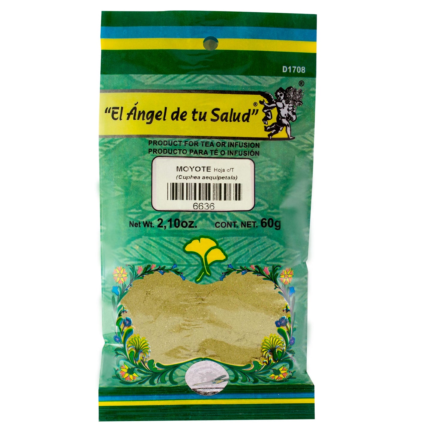 MOYOTE hojas con tallo ™ Polvo bolsa verde 60g