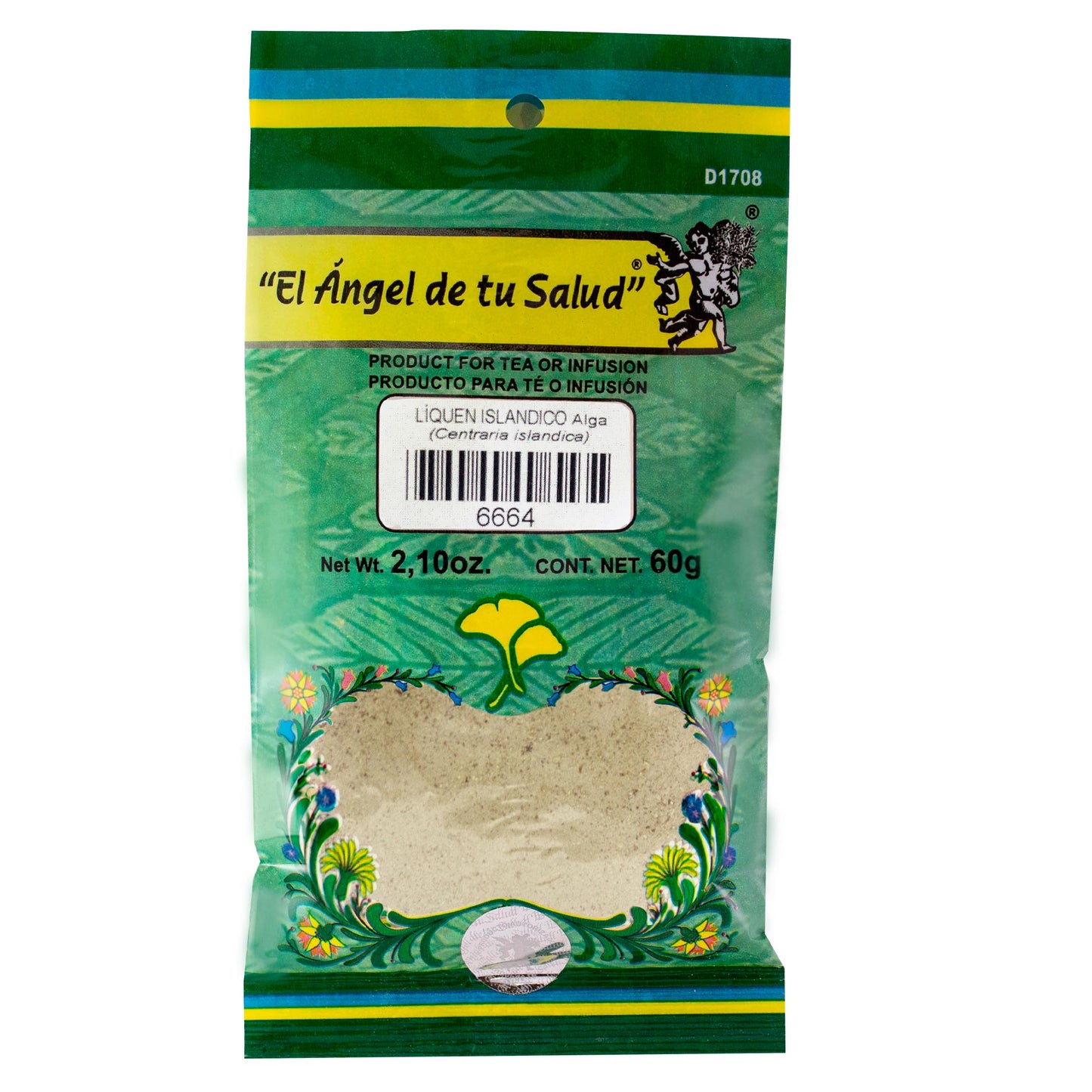LÍQUEN ISLANDICO Alga ™ Polvo bolsa verde 60g