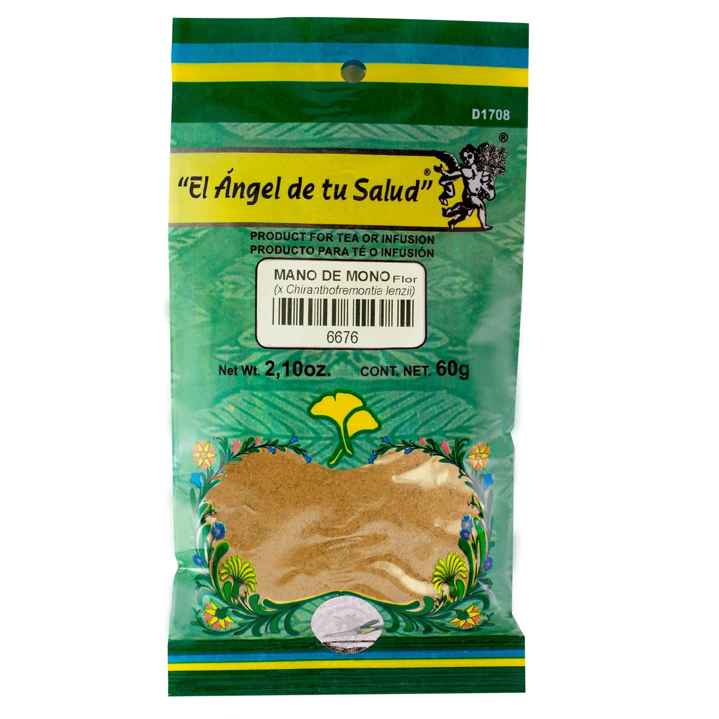 MANO DE MONO flor ™ Polvo bolsa verde 60g