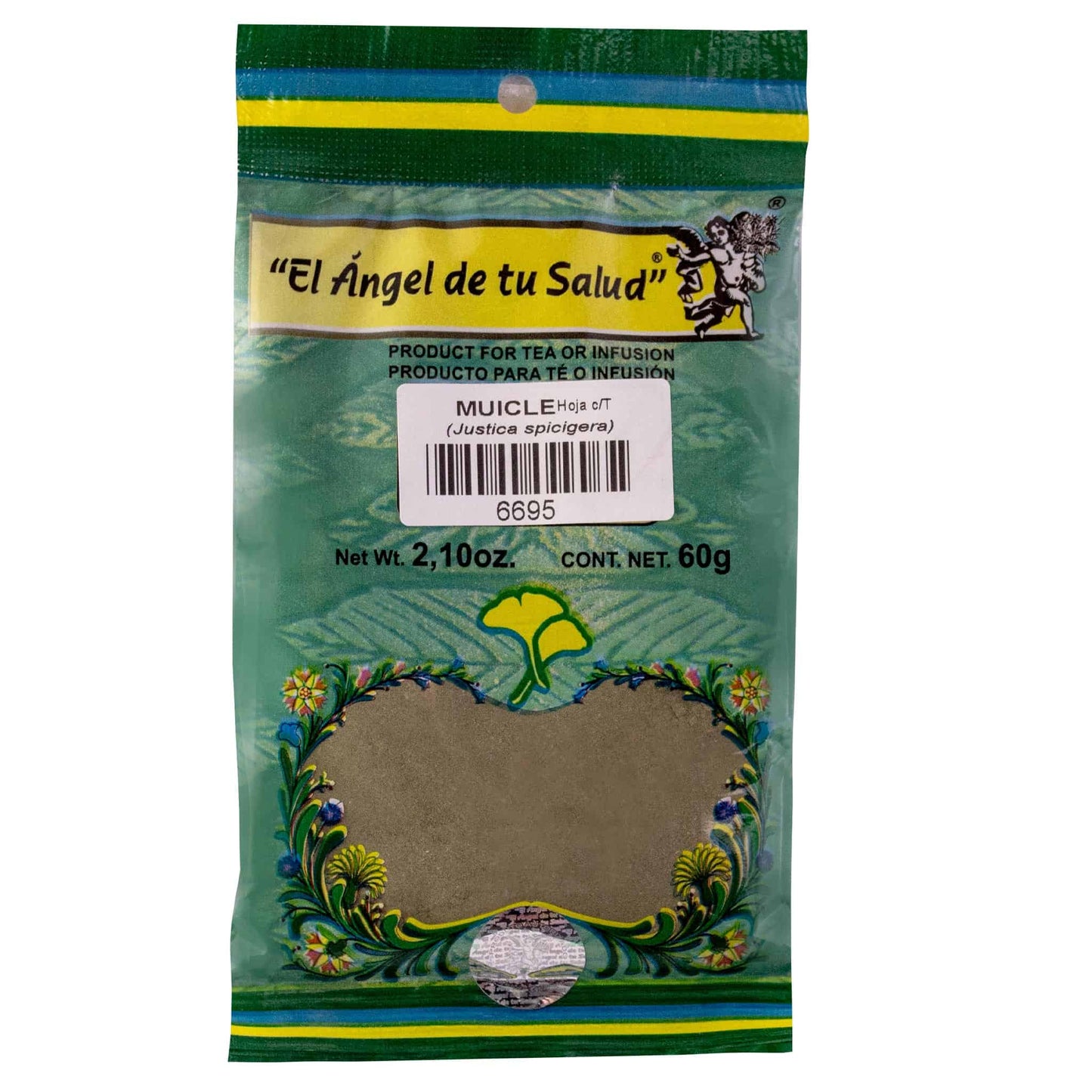 MUICLE hojas con tallo ™ Polvo bolsa verde 60g