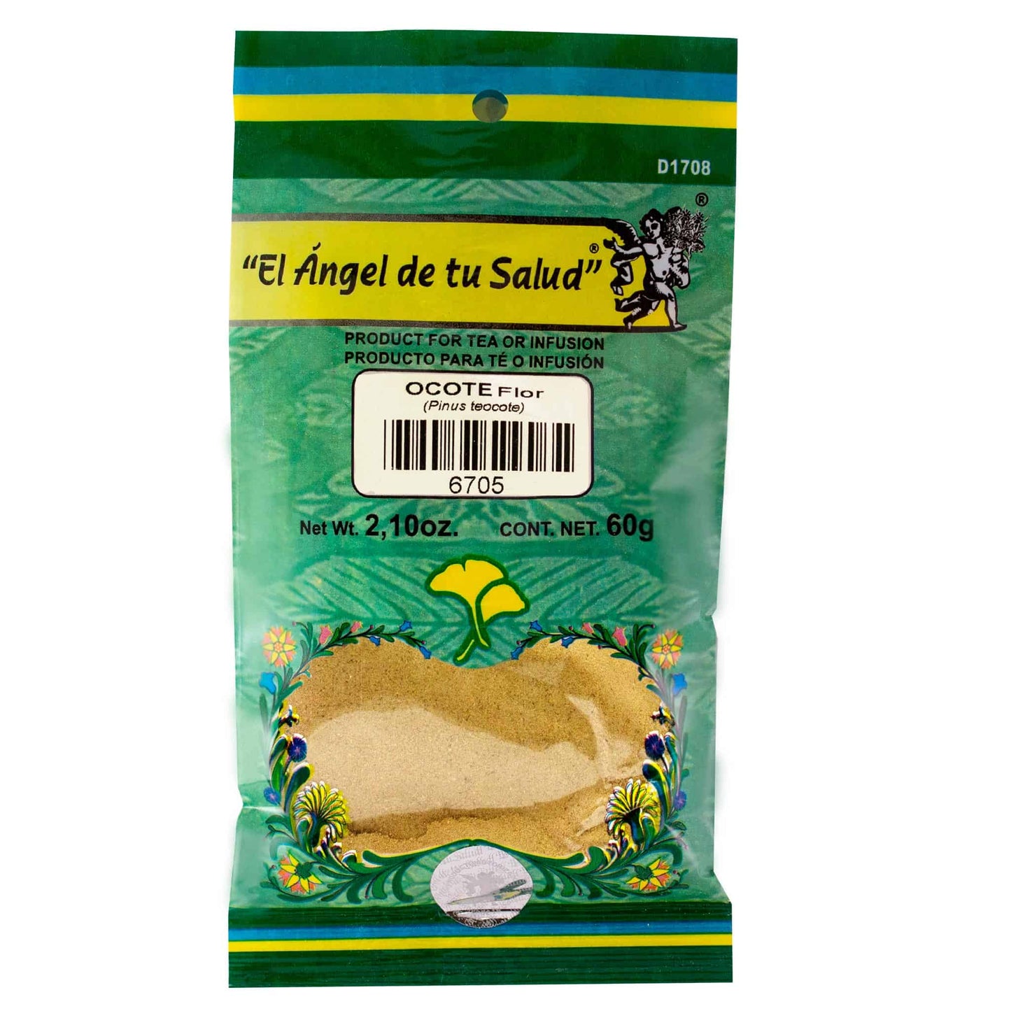 OCOTE flor ™ Polvo bolsa verde 60g