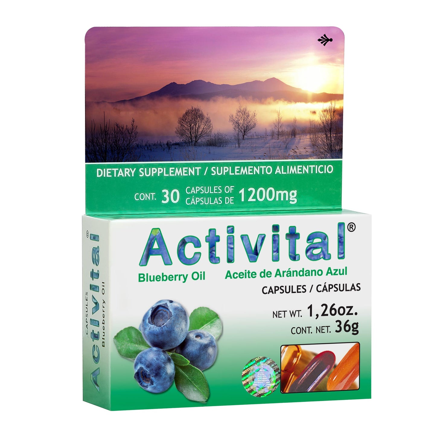 Cápsulas ACTIVITAL ® arándano azul aceite caja blister 30