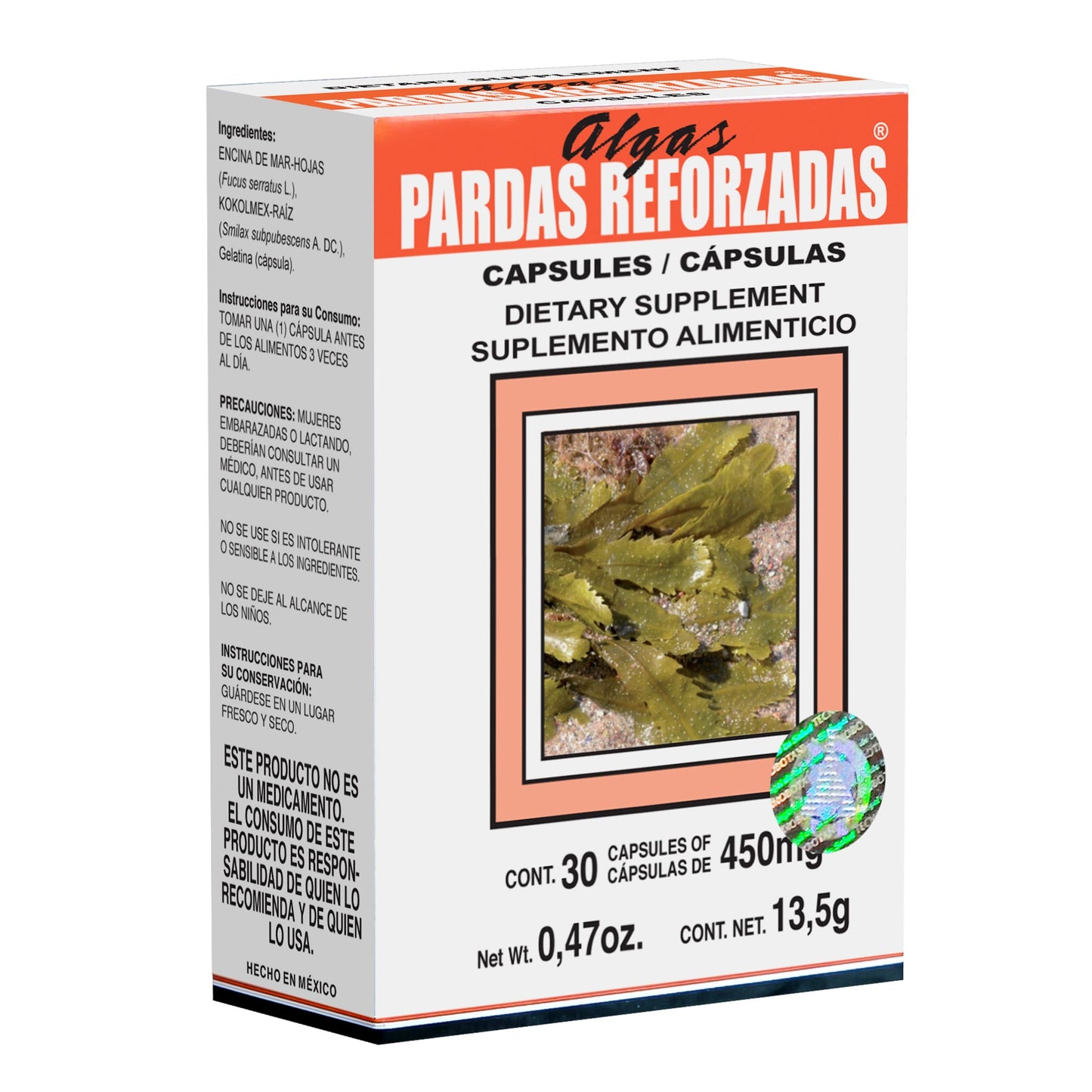 Cápsulas PARDAS REFORZADAS ® algas pardas caja blister 30u