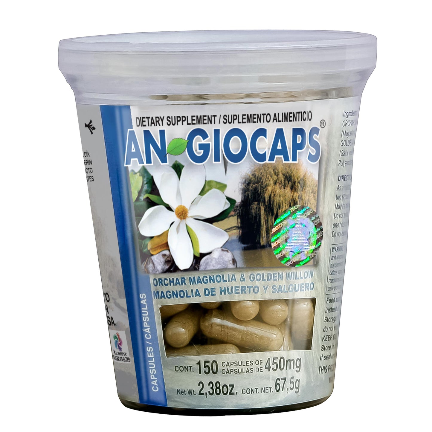 Cápsulas ANGIOCAPS ® magnolia de huerto y salguero frasco 150
