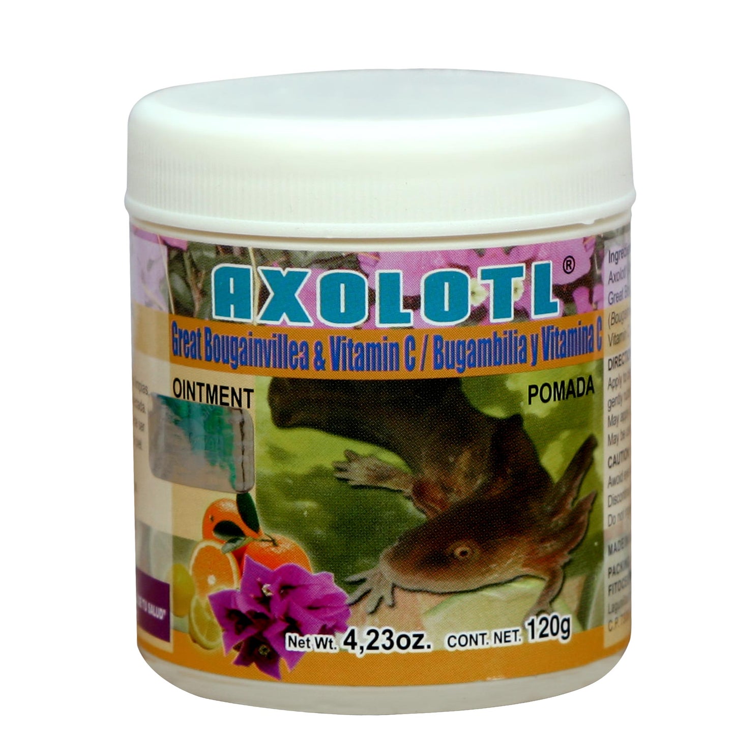 Pomada AXOLOTL ® flor de bugambilia con vitamina C tarro 120g
