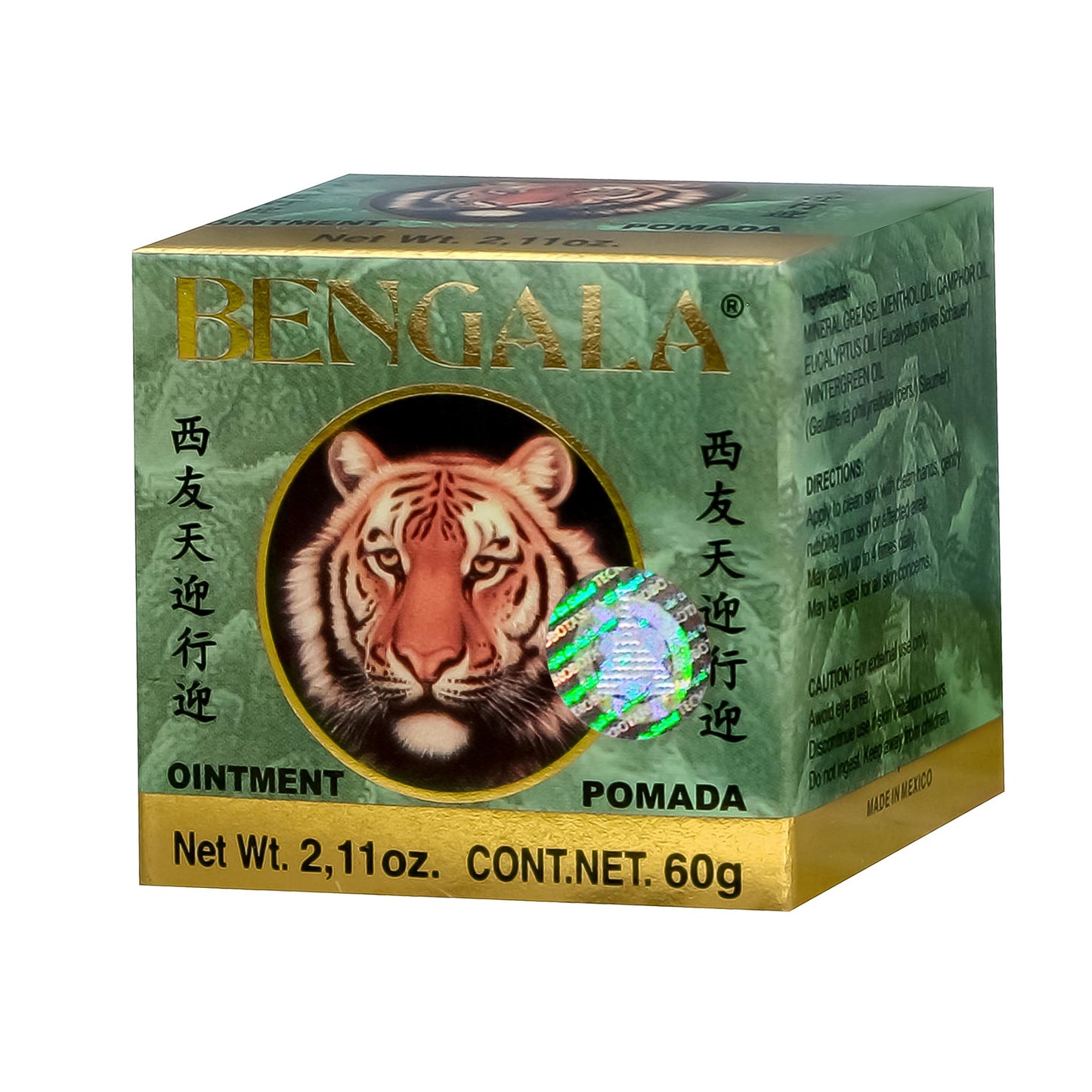 Pomada BENGALA ® aceite de mentol, alcanfor y eucalipto tarro 60g