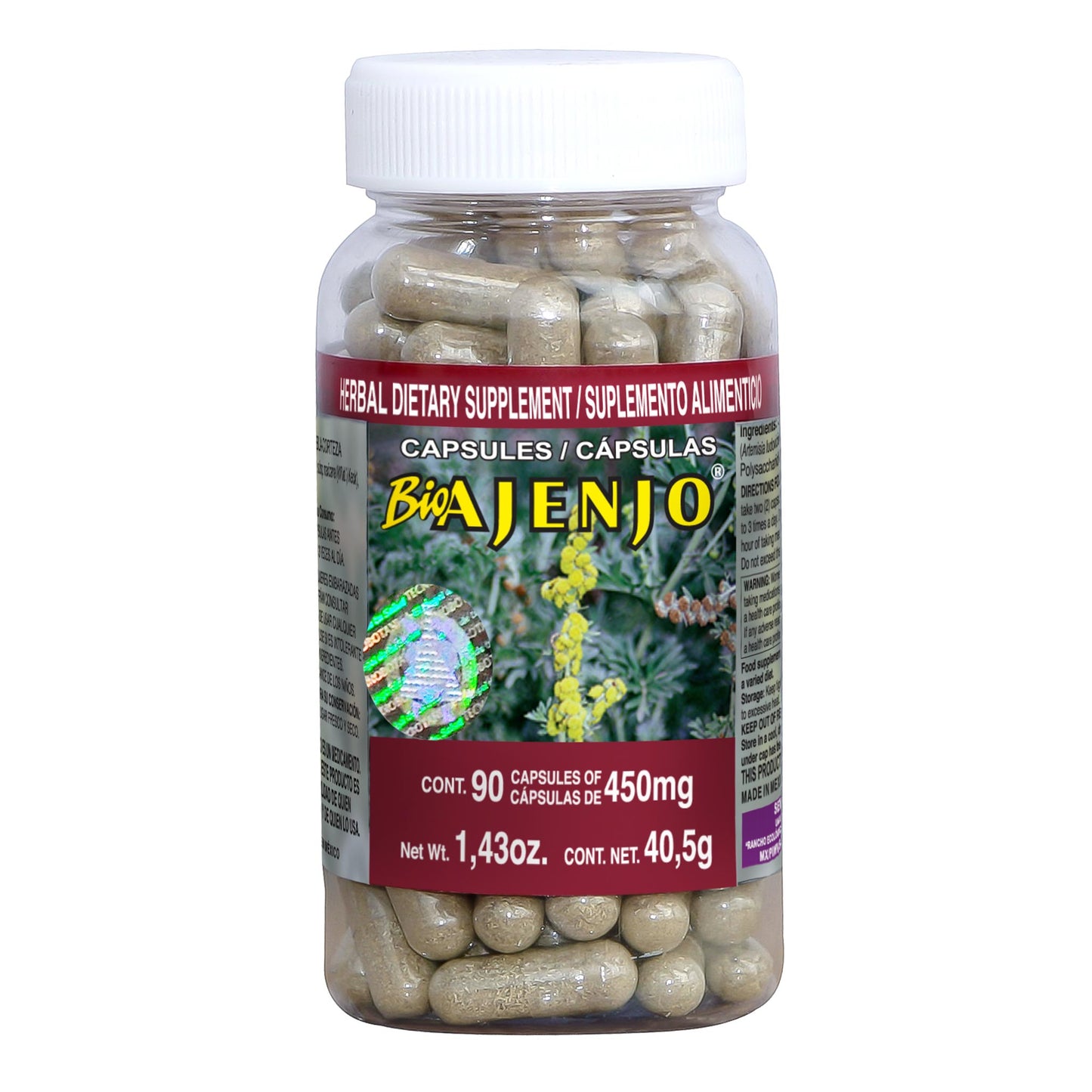 Cápsulas BIOAJENJO ® corteza de azumate de puebla frasco 90