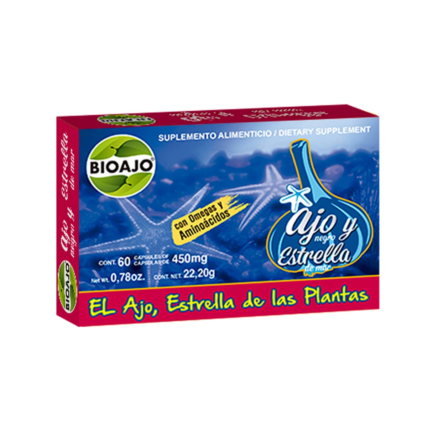 Cápsulas BIOAJO ® ajo negro y estrella de mar caja blister 60