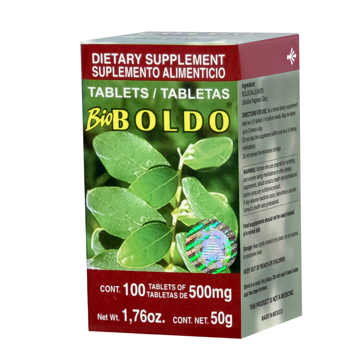 Tabletas BIOBOLDO ® boldina caja frasco 100