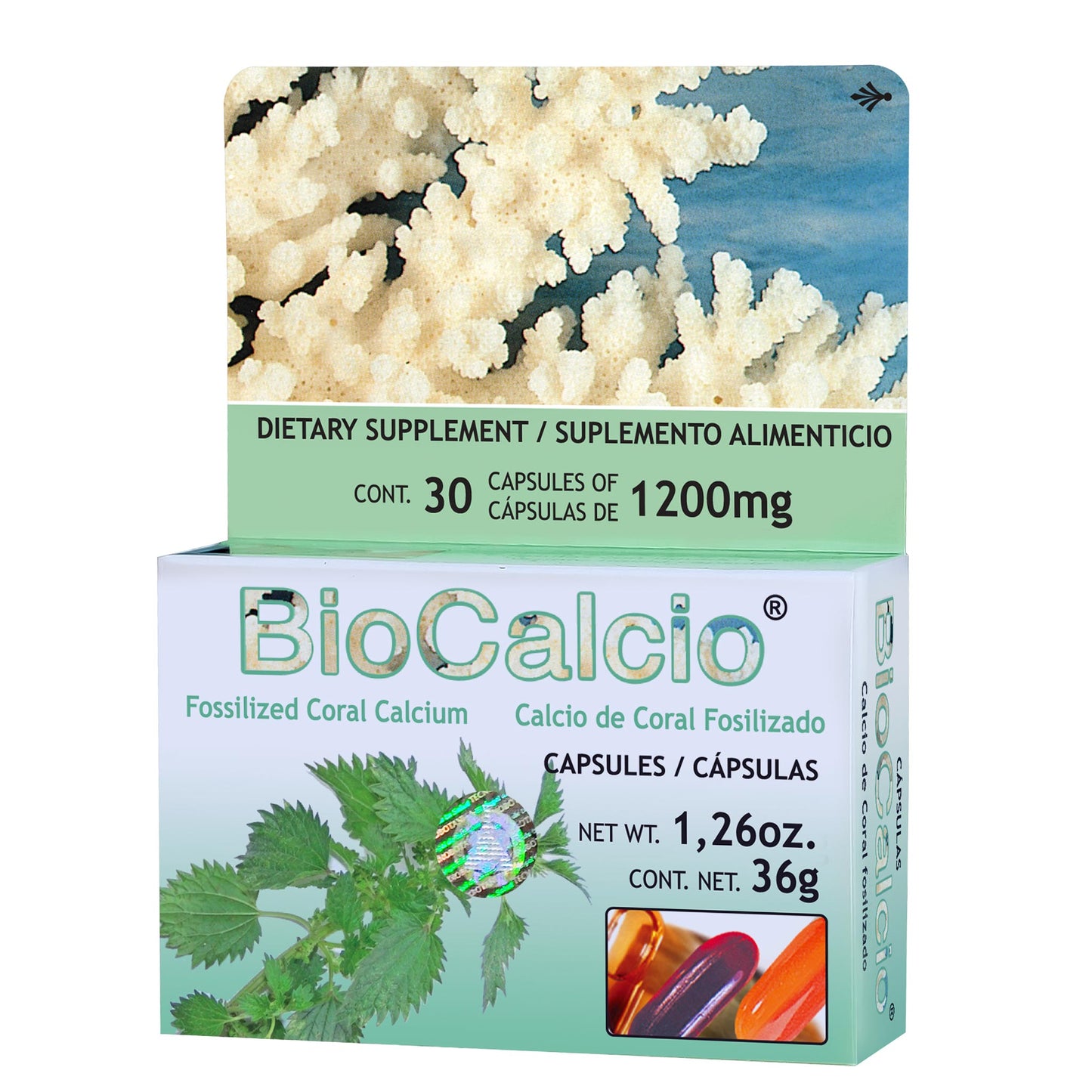 Cápsulas BIOCALCIO ® calcio de coral fosilizado caja blister 30