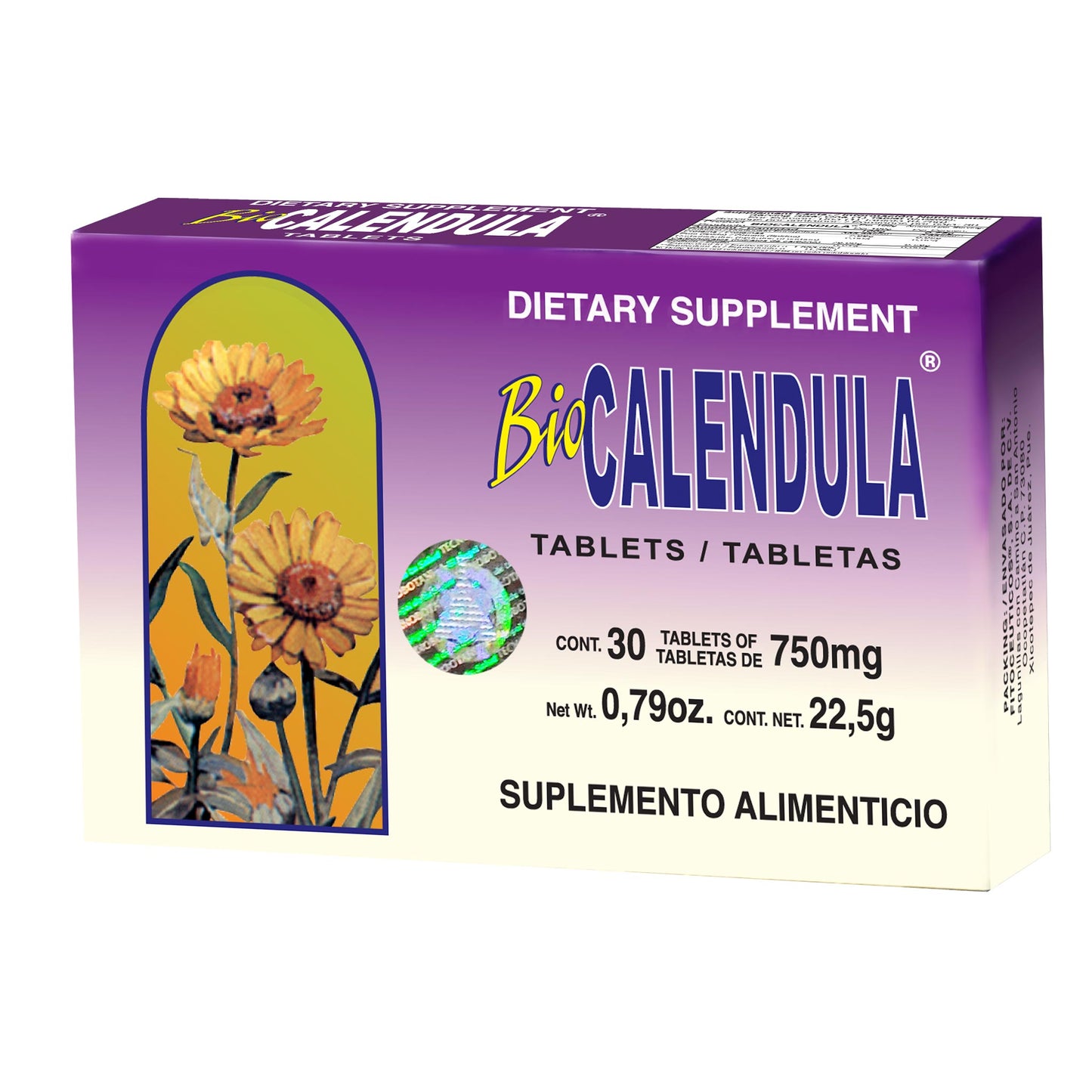 Tabletas BIOCALENDULA ® flor de caléndula caja blister 30