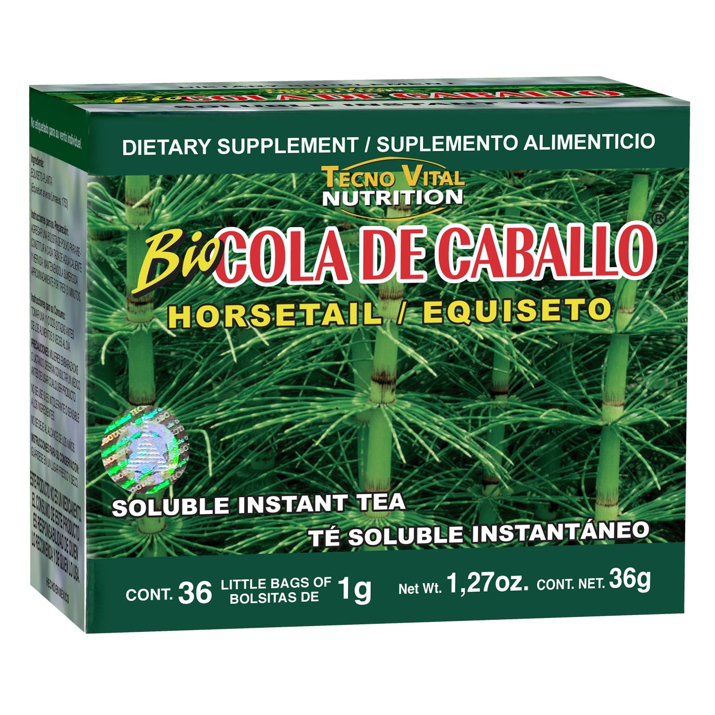 Té granulado BIOCOLA DE CABALLO ® equiseto caja 36 sbrs
