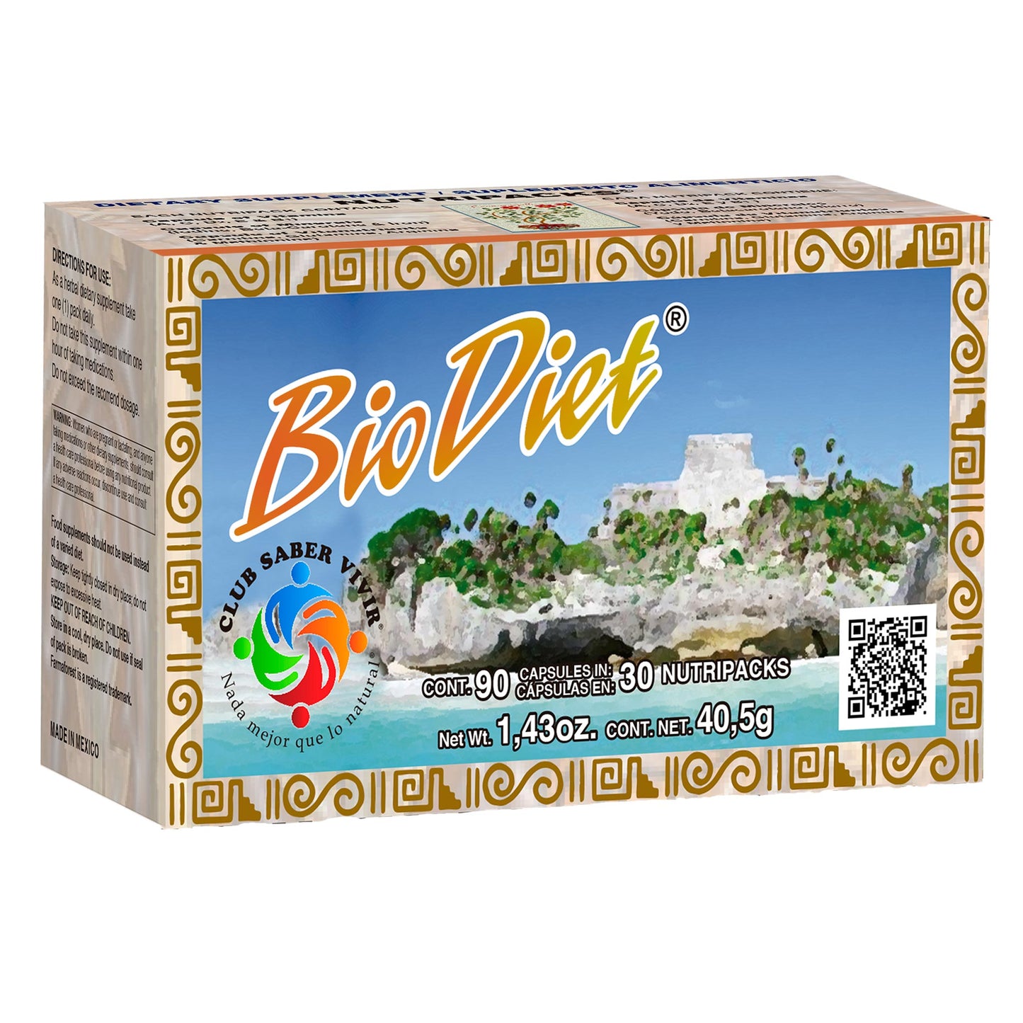 Cápsulas BIODIET ® vitaminas, minerales y vitanutrientes frasco 90