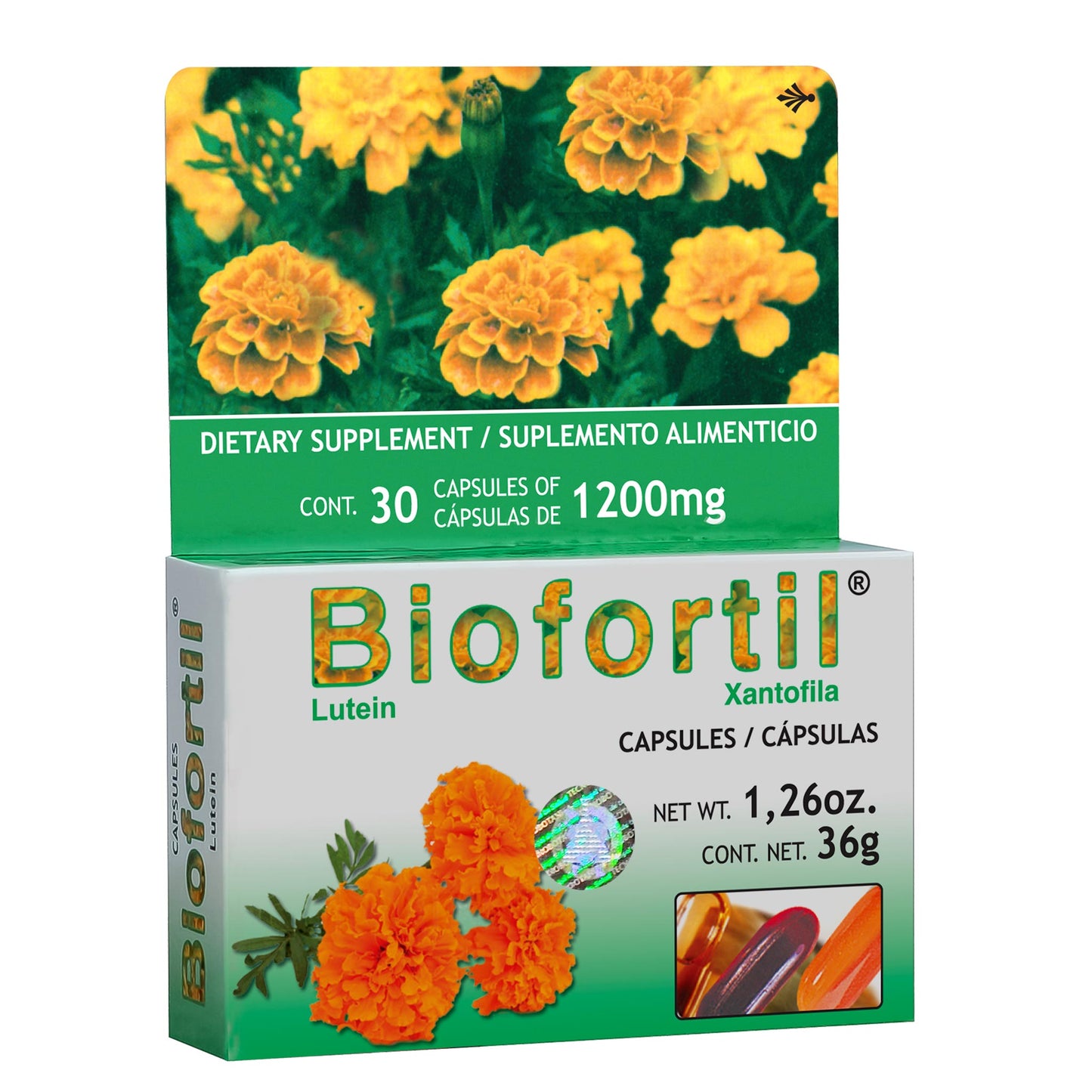 Cápsulas BIOFORTIL ® luteina y xantofilia caja blister 30