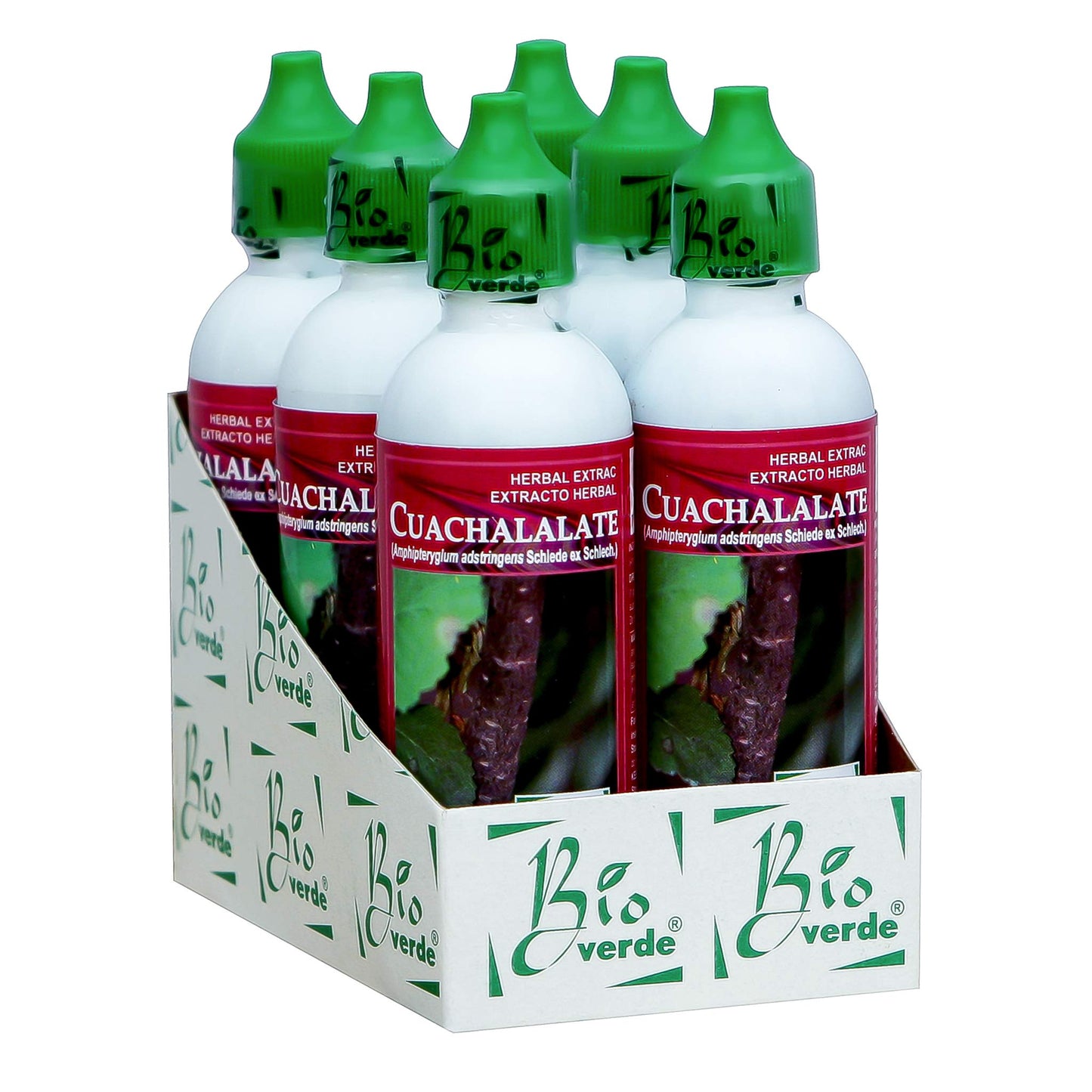 Extracto vegetal BIOVERDE ® cuachalalate 6 frascos goteros de 60ml