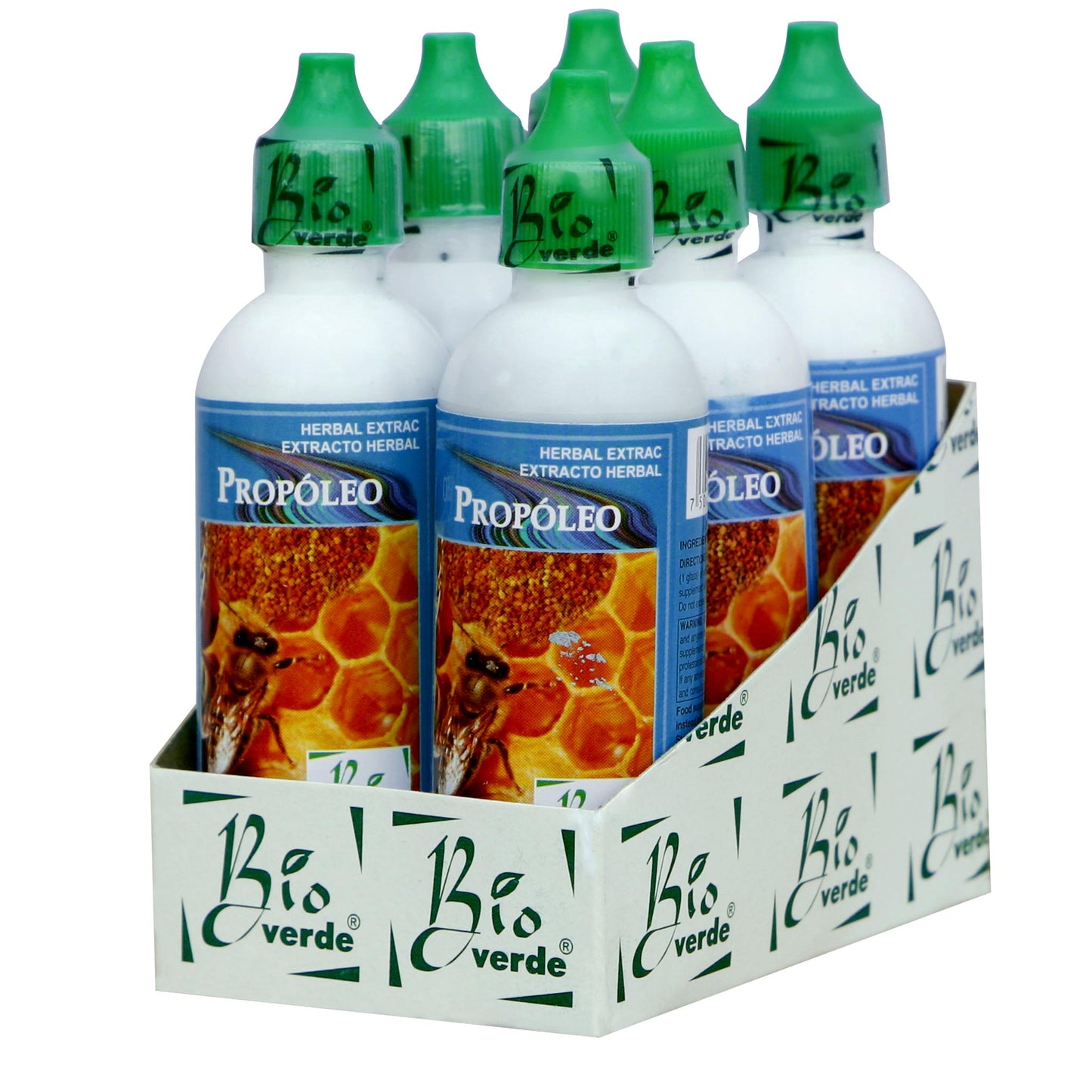 Extracto vegetal BIOVERDE ® propóleo 6 frascos goteros de 60ml