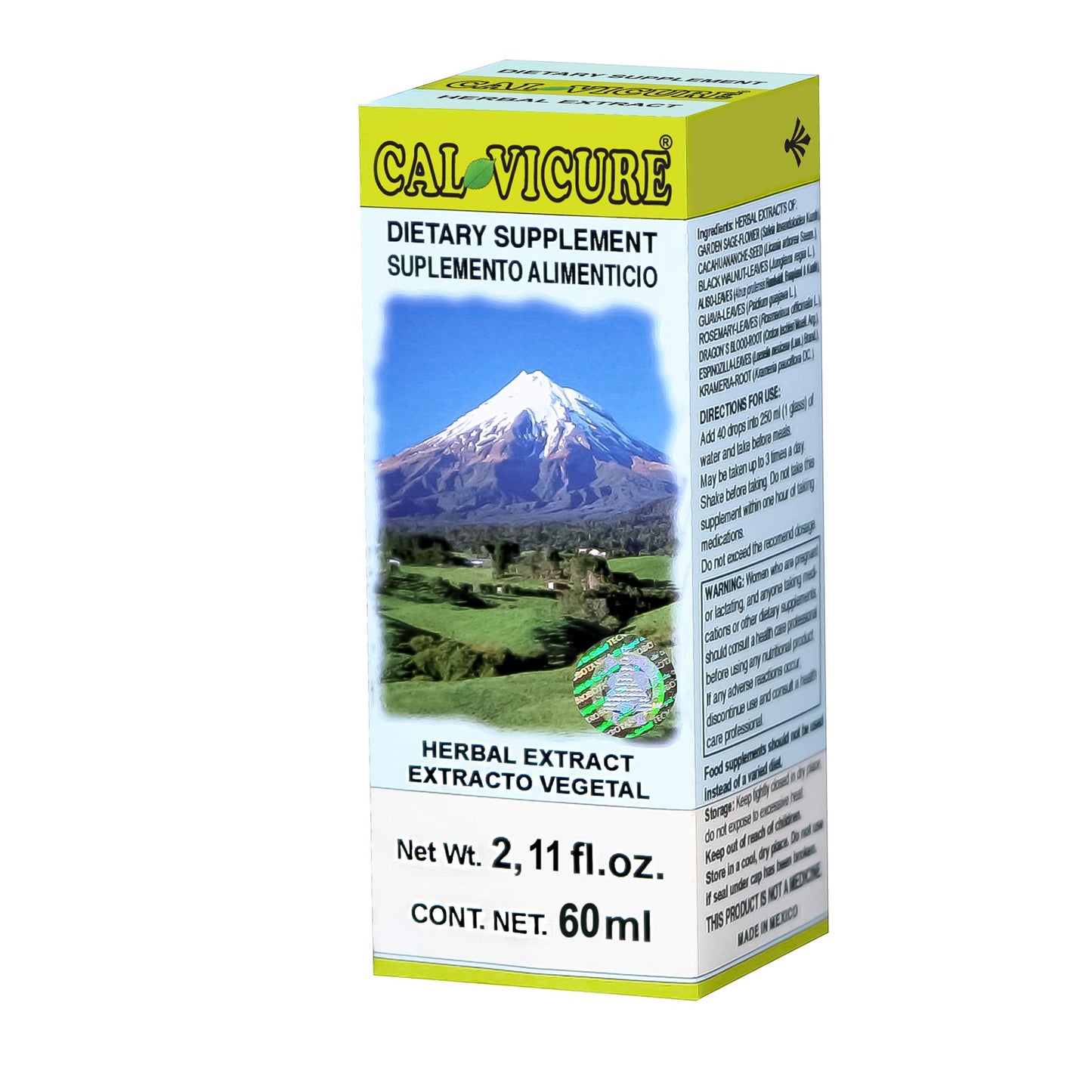 Extracto vegetal CALVICURE ® romero compuesto caja frasco gotero 60ml