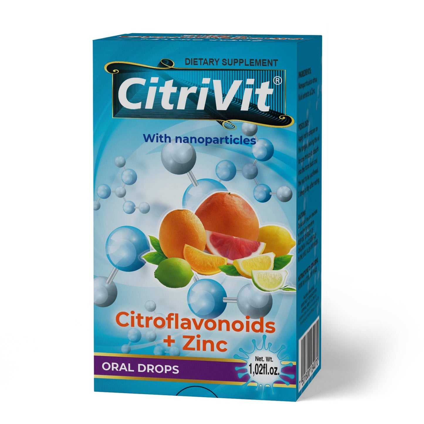 Gotas orales CITRIVIT® citroflavonoides y zinc frasco gotero 30ml