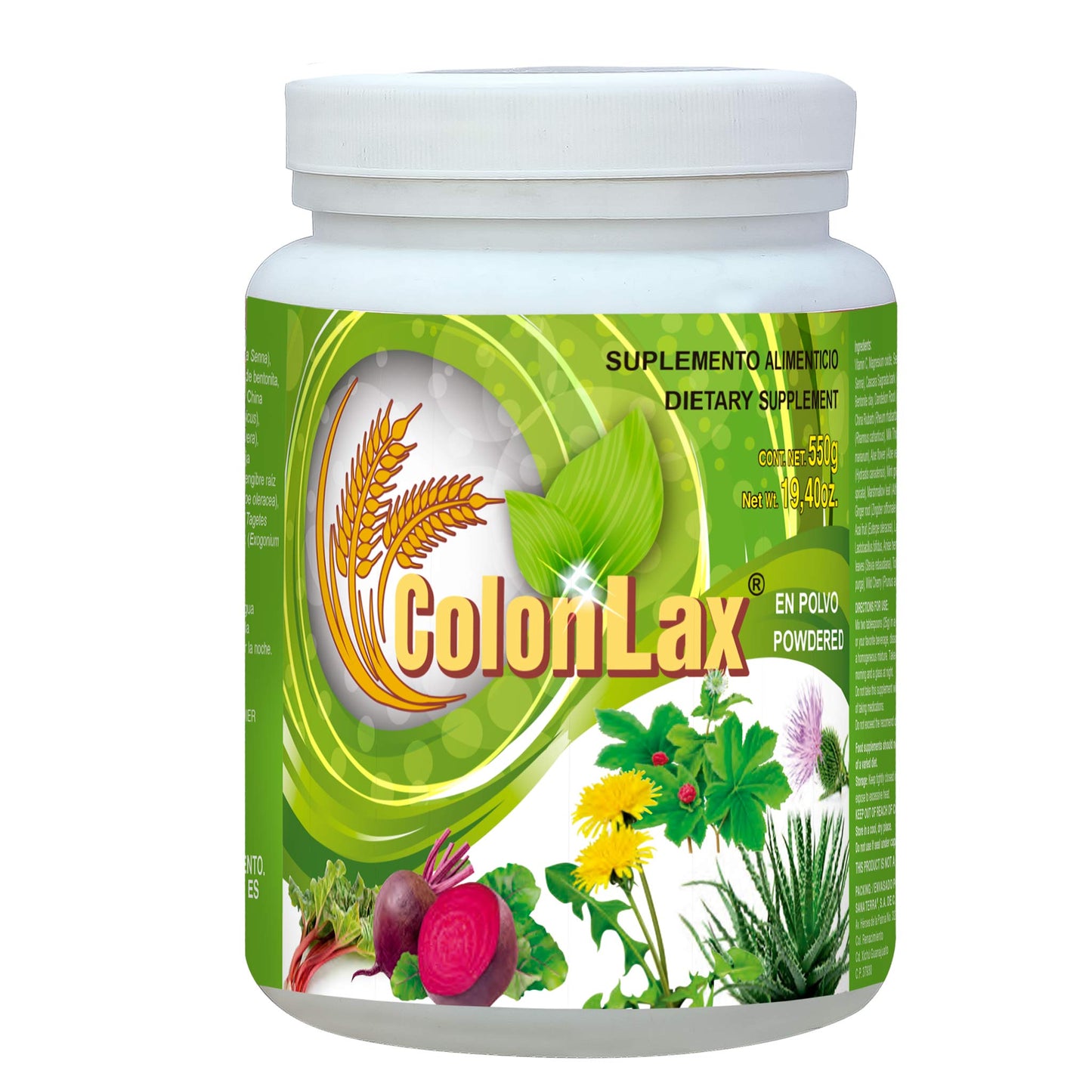 Polvo COLONLAX ® suplemento alimenticio bote 550g