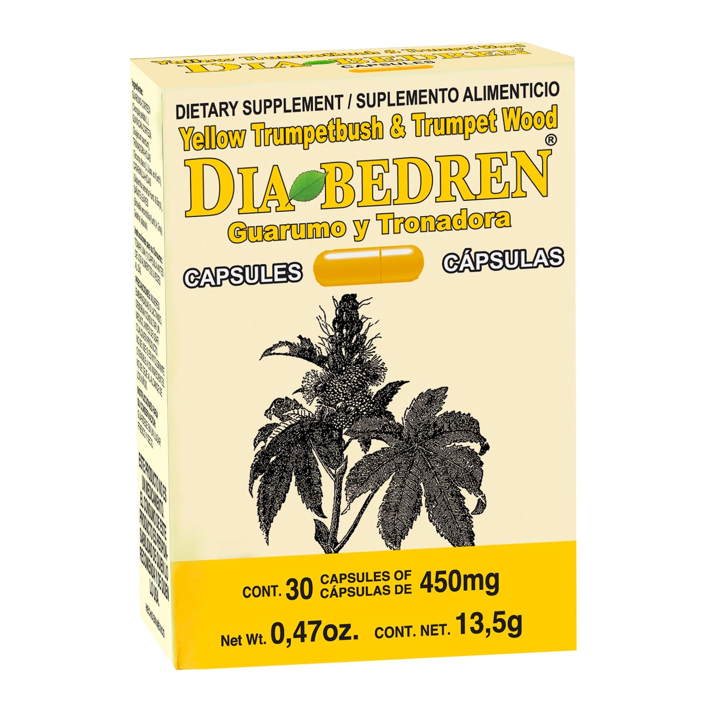 Cápsulas DIABEDREN ® guarumbo y tronadora caja blister 30