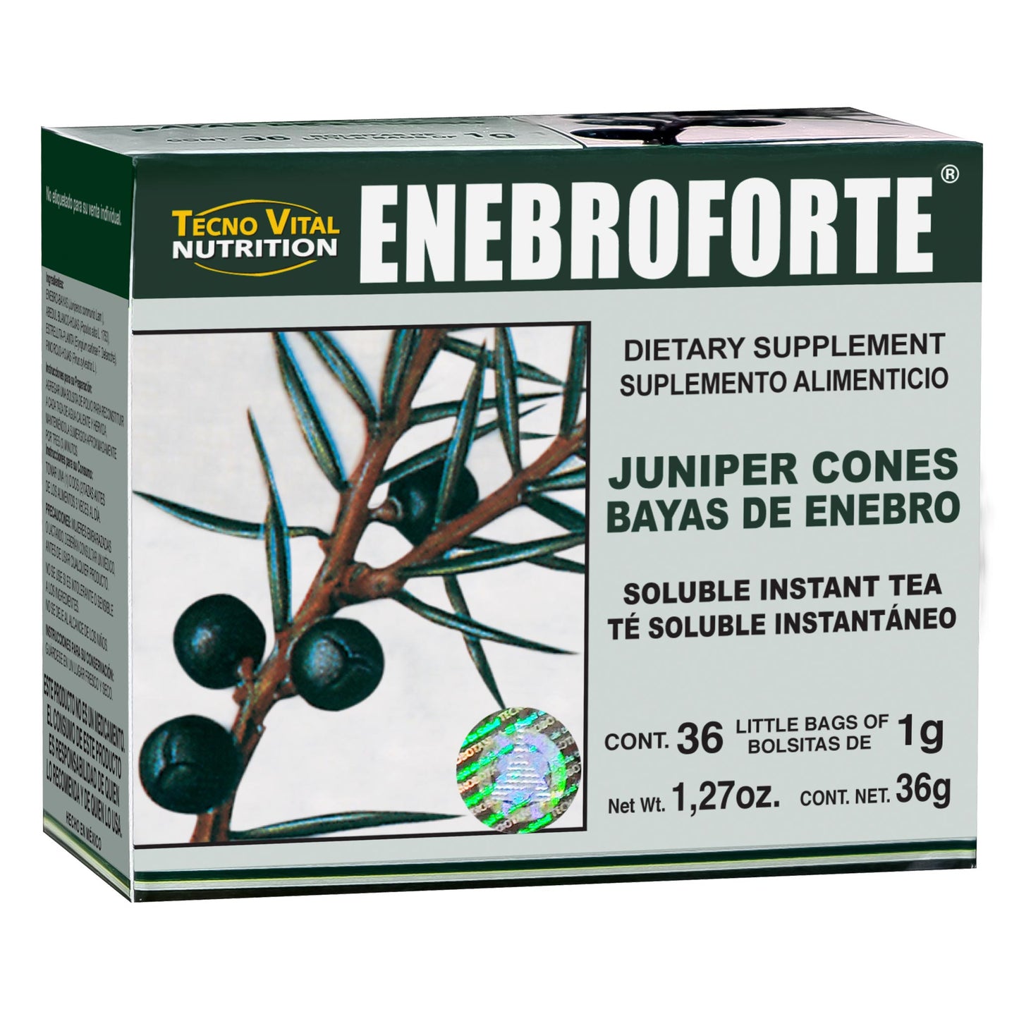 Té granulado ENEBROFORTE ® bayas de enebro caja 36 sbrs