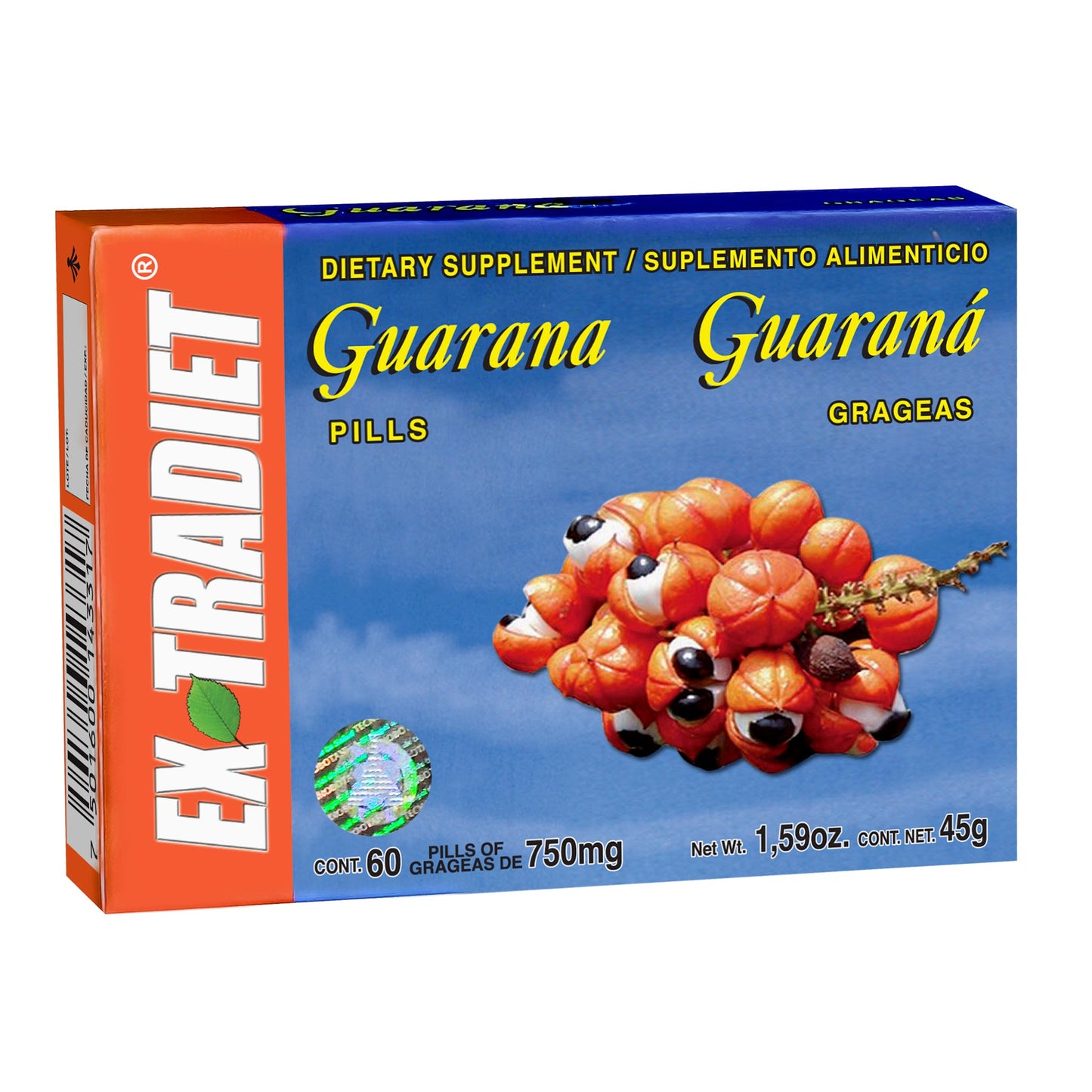 Grageas EXTRADIET® semillas de guaraná caja blister 60