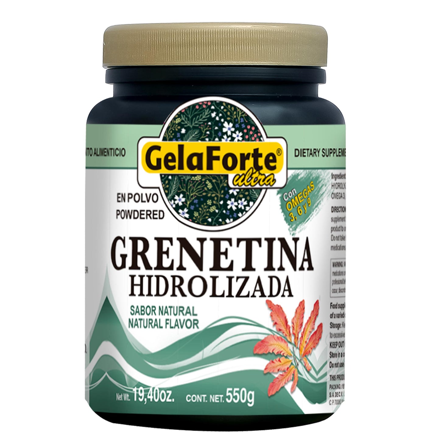 Polvo GELAFORTE ULTRA ® grenetina hidrolizada bote 550g