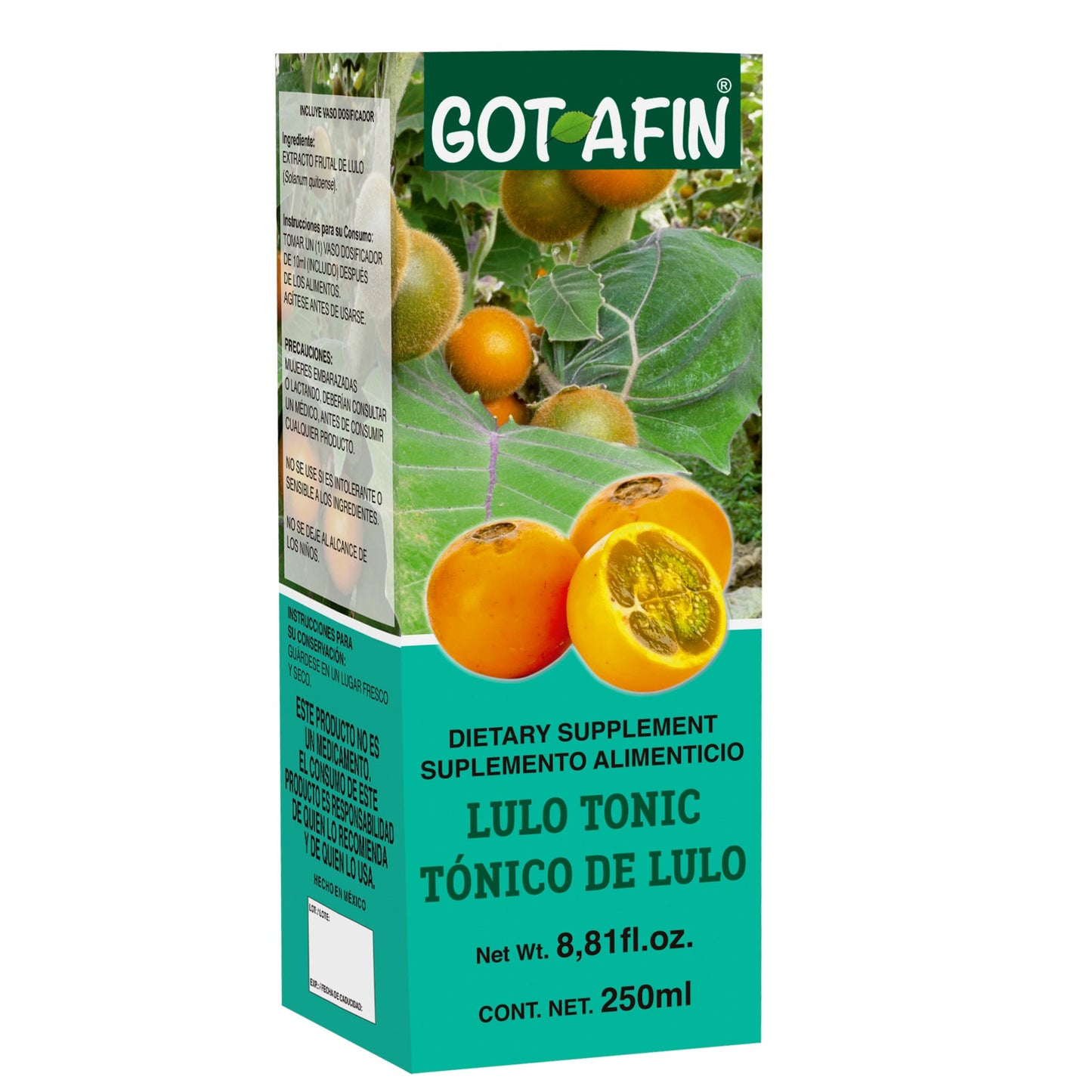 Tónico GOTAFIN ® lulo fruto caja frasco 250ml