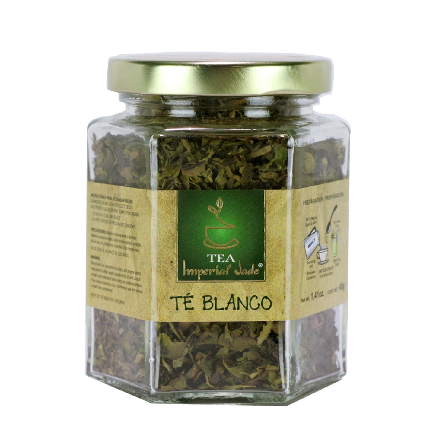 Té granulado IMPERIALJADE ® té blanco frasco 80g