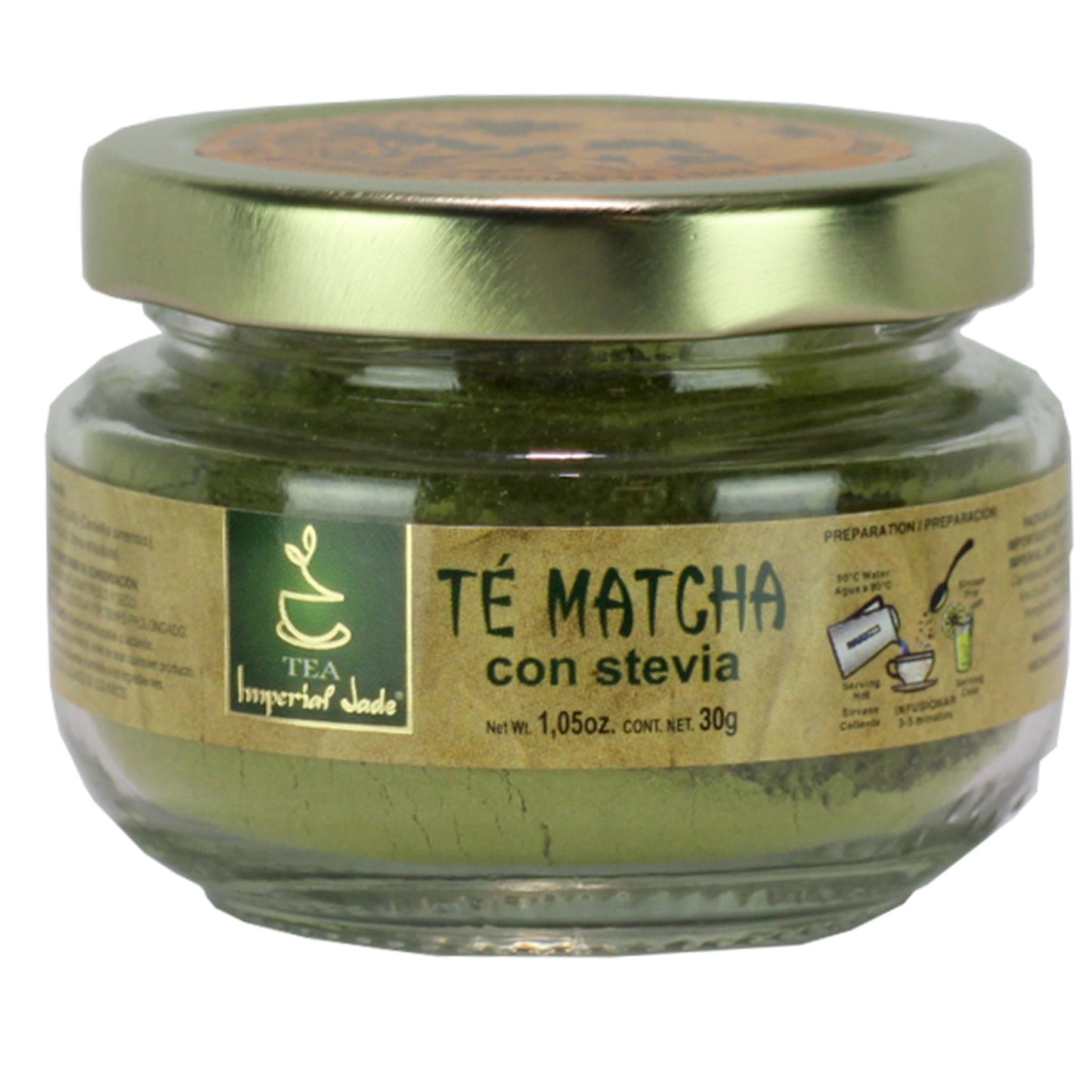 Té granulado IMPERIALJADE ® té matcha con stevia frasco 30g